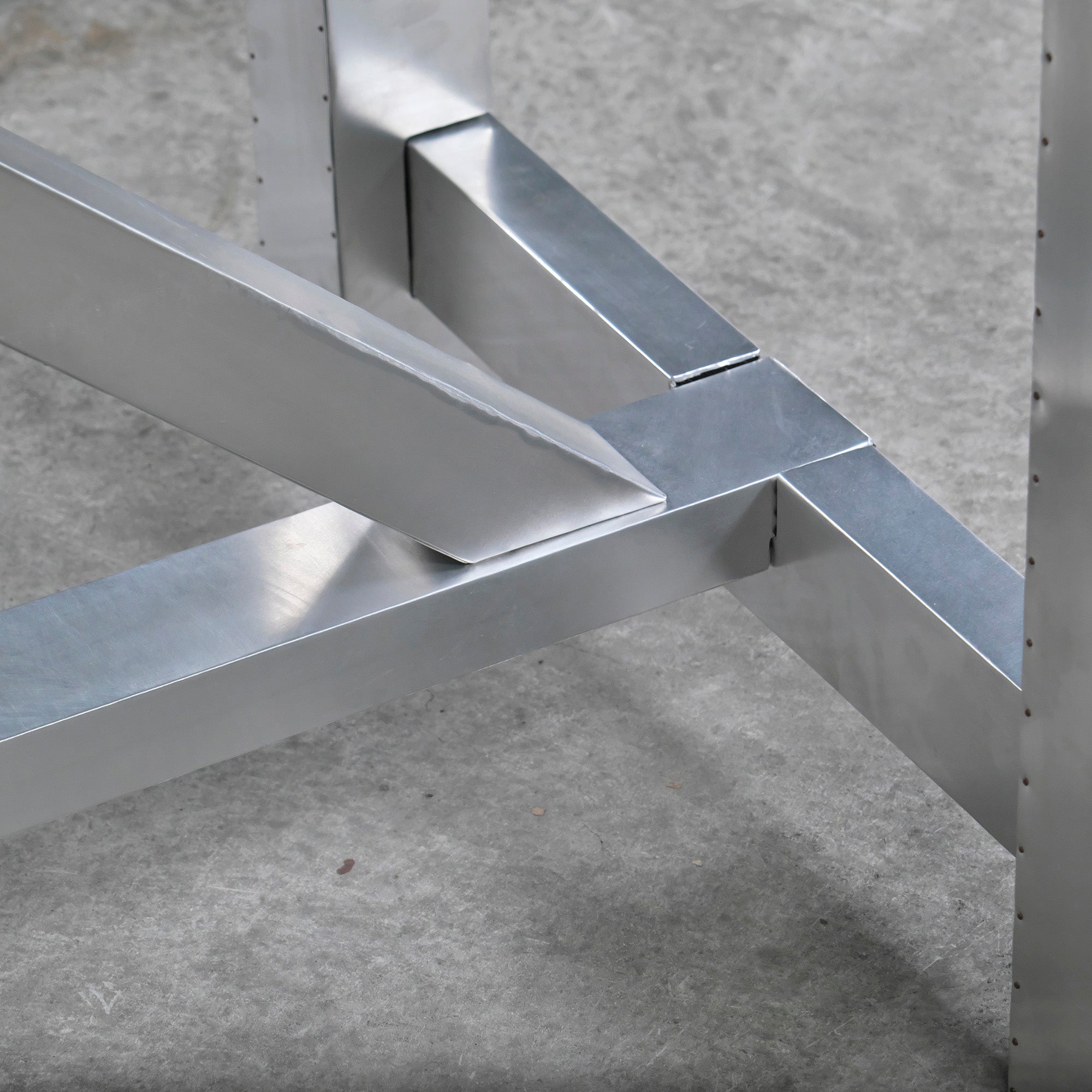 Dining table HALO BOSTON Boston aluminum top w180 ASPLUND vintage style industrial modern