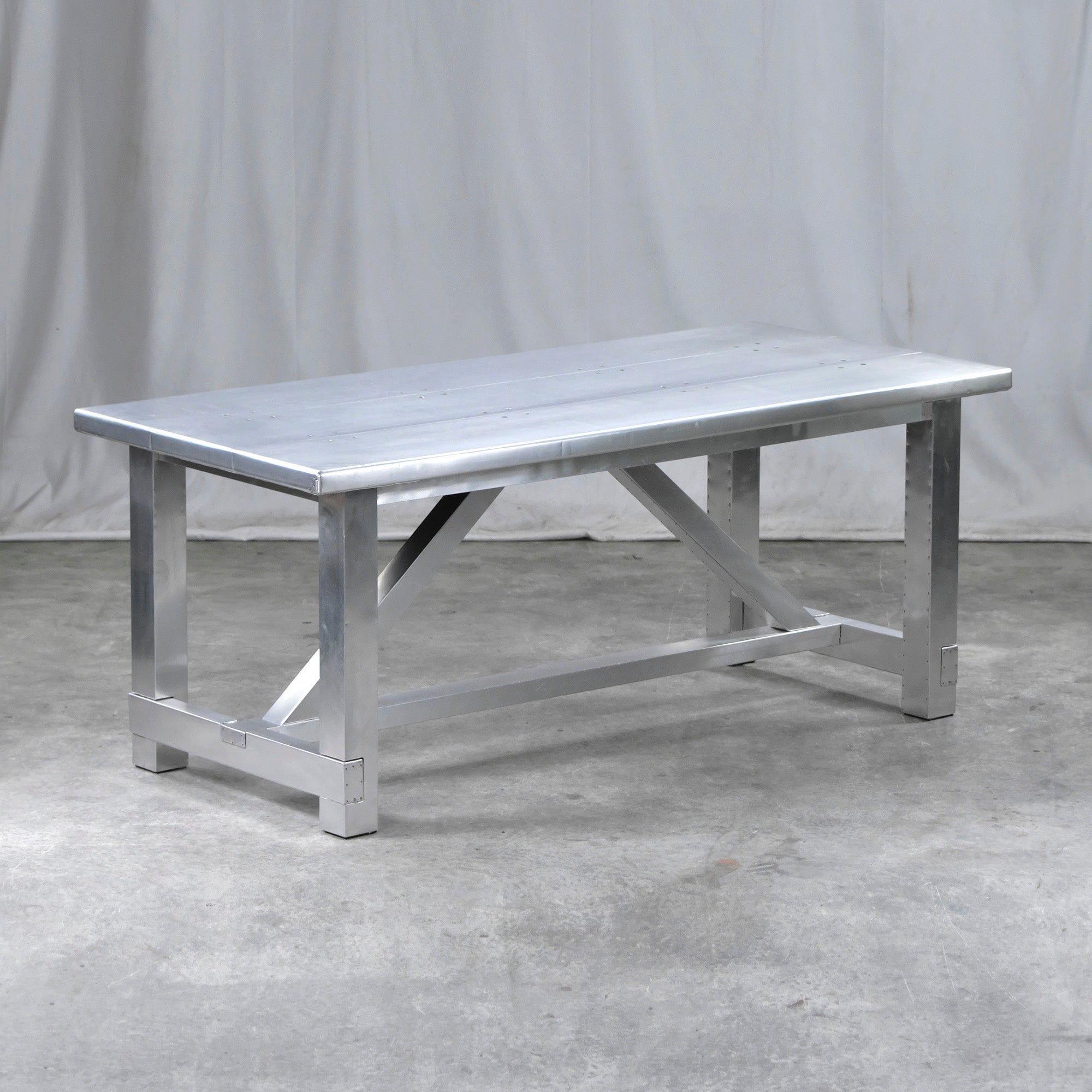 Dining table HALO BOSTON Boston aluminum top w180 ASPLUND vintage style industrial modern