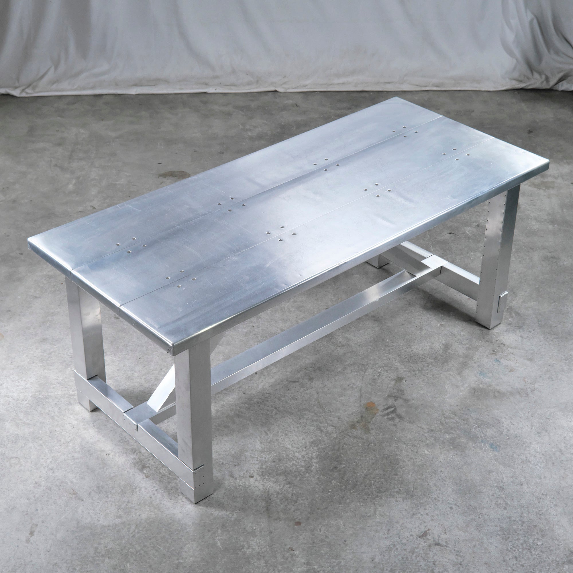 Dining table HALO BOSTON Boston aluminum top w180 ASPLUND vintage style industrial modern
