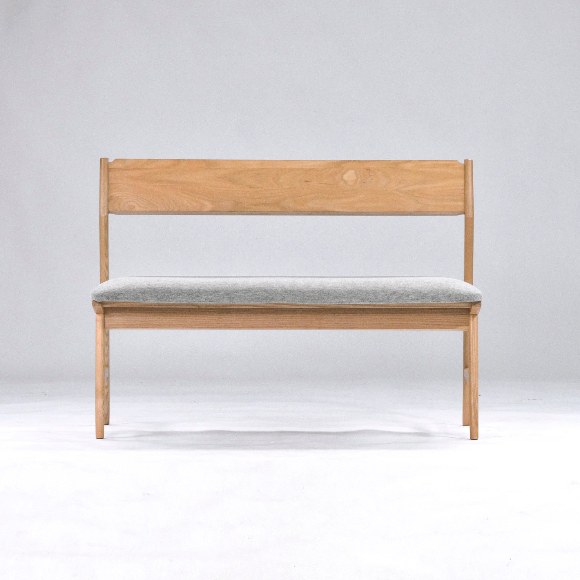 Dining bench Unico SIGNE bench backrest Ash wood covering Nordic design Nordic modern Natural
