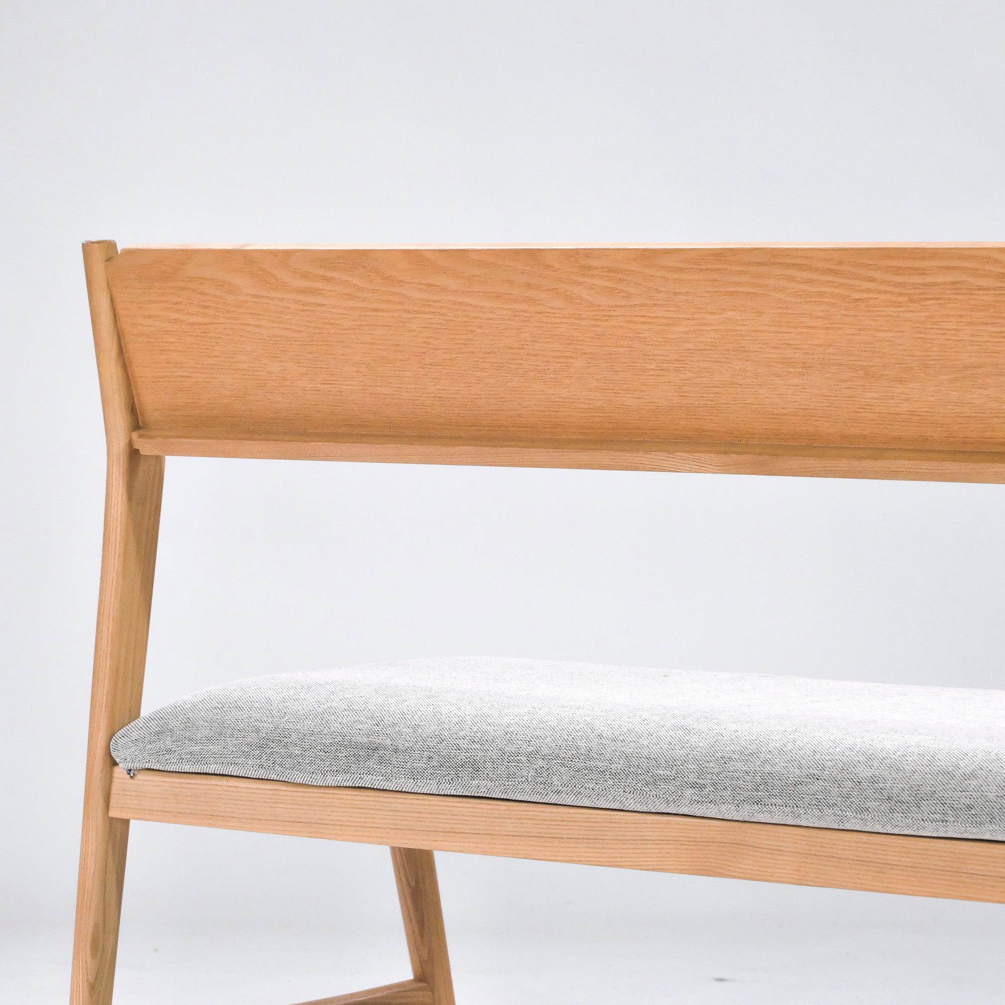 Dining bench Unico SIGNE bench backrest Ash wood covering Nordic design Nordic modern Natural