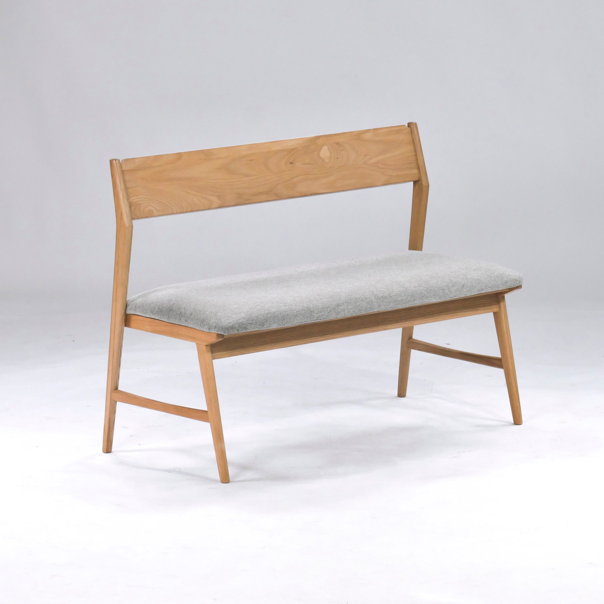 Dining bench Unico SIGNE bench backrest Ash wood covering Nordic design Nordic modern Natural