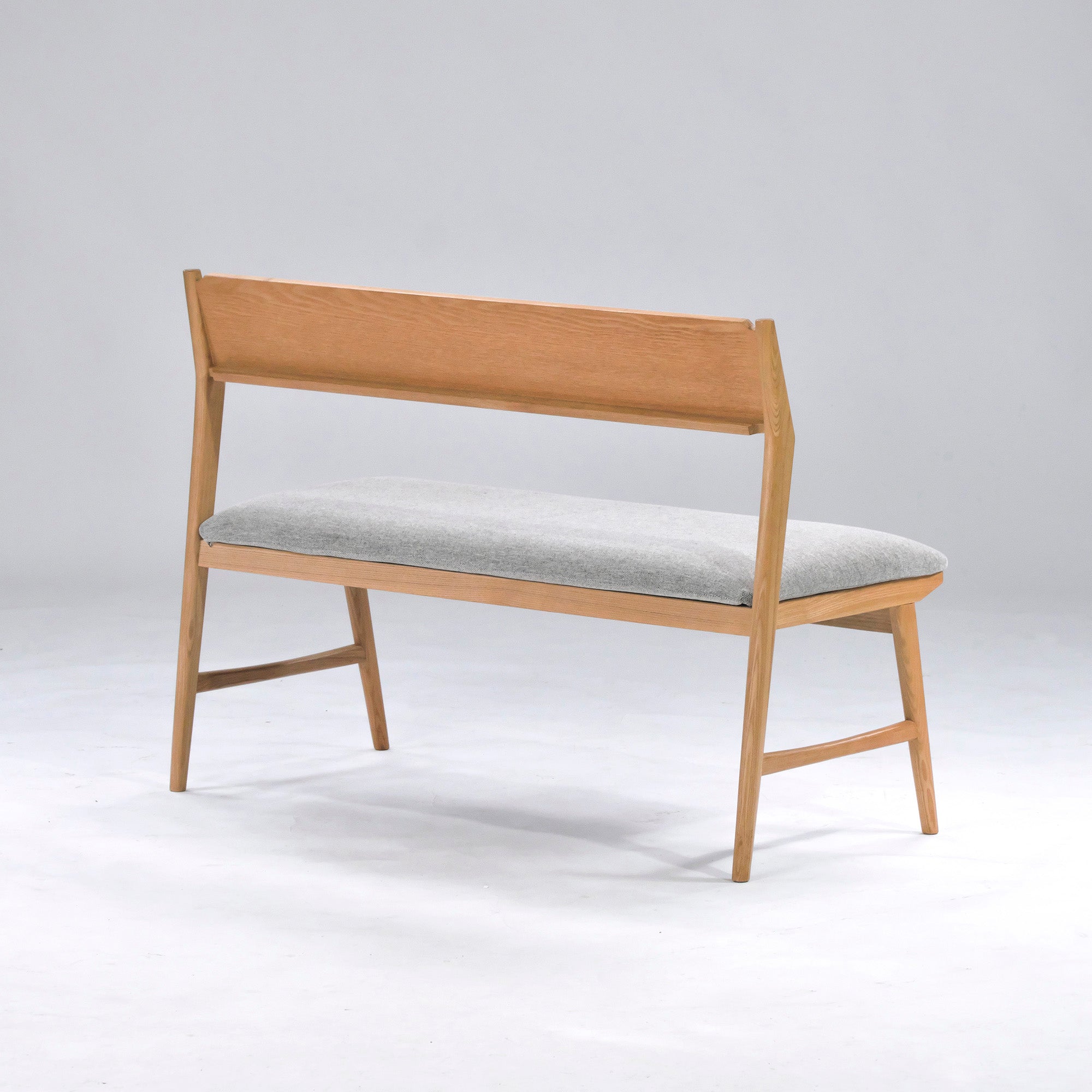 Dining bench Unico SIGNE bench backrest Ash wood covering Nordic design Nordic modern Natural
