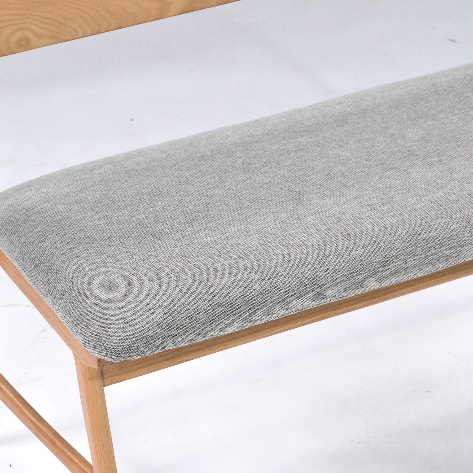 Dining bench Unico SIGNE bench backrest Ash wood covering Nordic design Nordic modern Natural