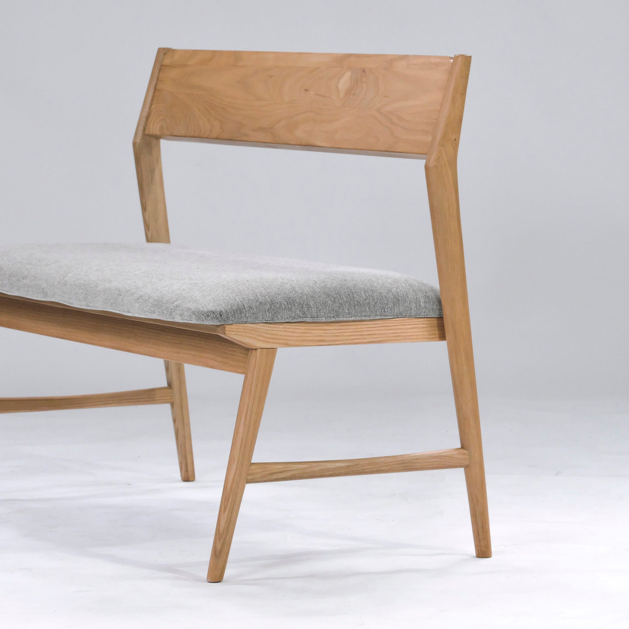Dining bench Unico SIGNE bench backrest Ash wood covering Nordic design Nordic modern Natural