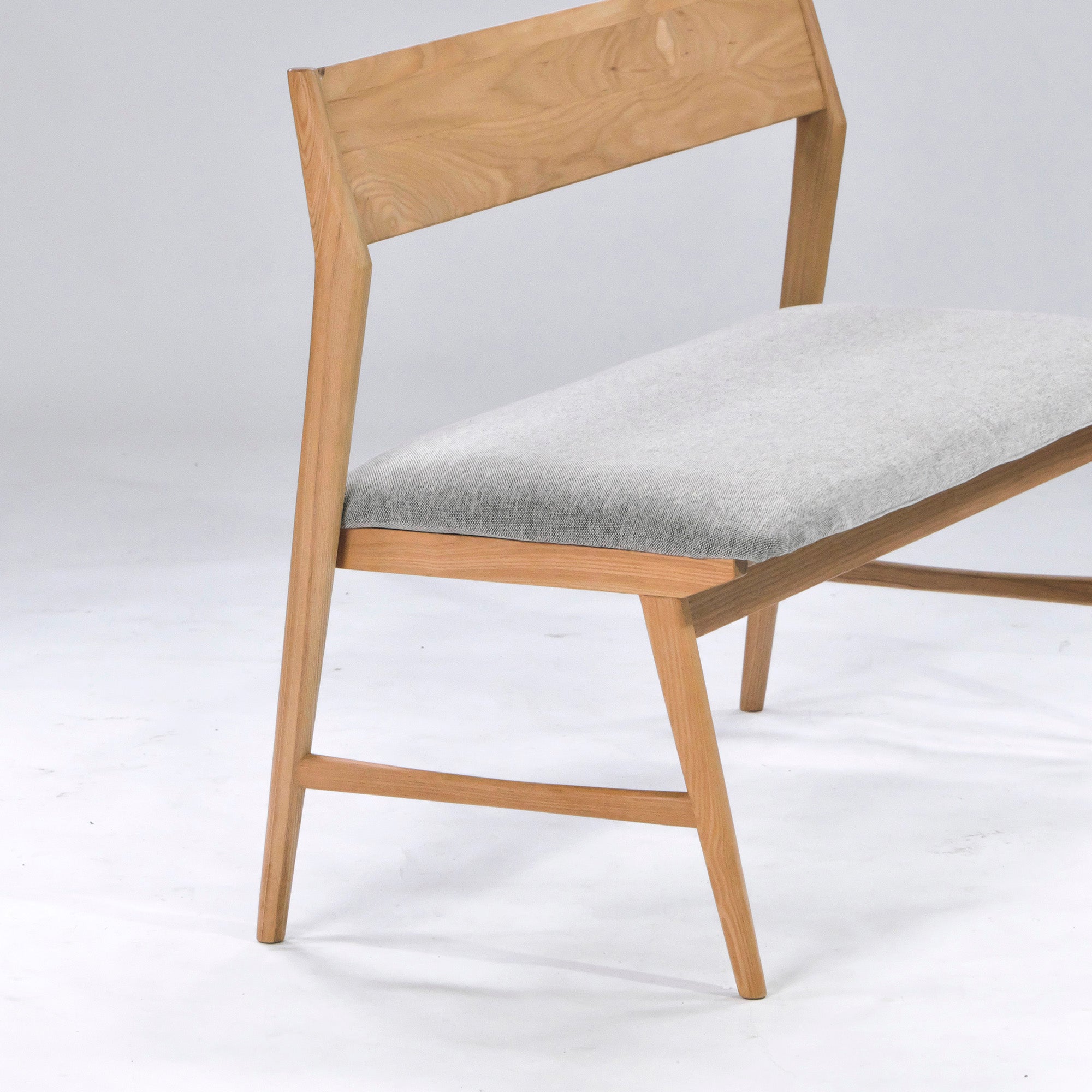 Dining bench Unico SIGNE bench backrest Ash wood covering Nordic design Nordic modern Natural
