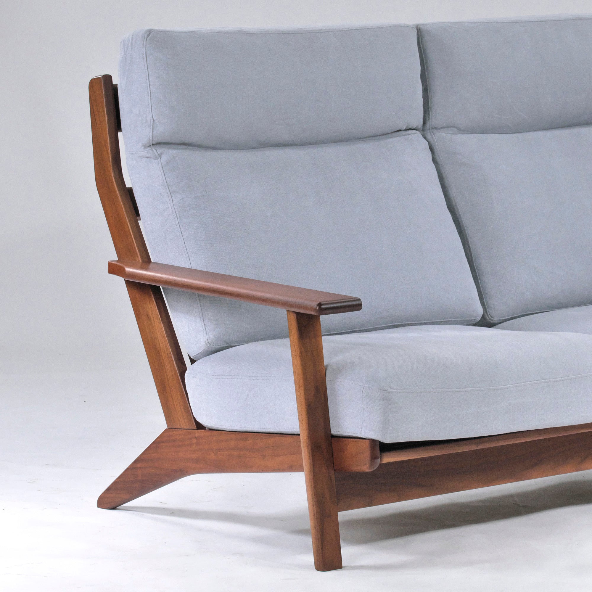 BRUNCH SO-0061 High-back sofa 2.5P Solid walnut Oil finish Nordic Natural modern