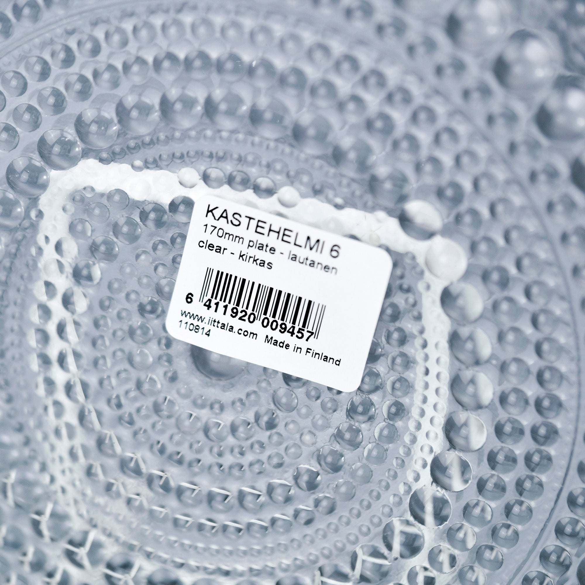 Iittala Kastehelmi 17cm Plates, Clear, Set of 4, Good Condition