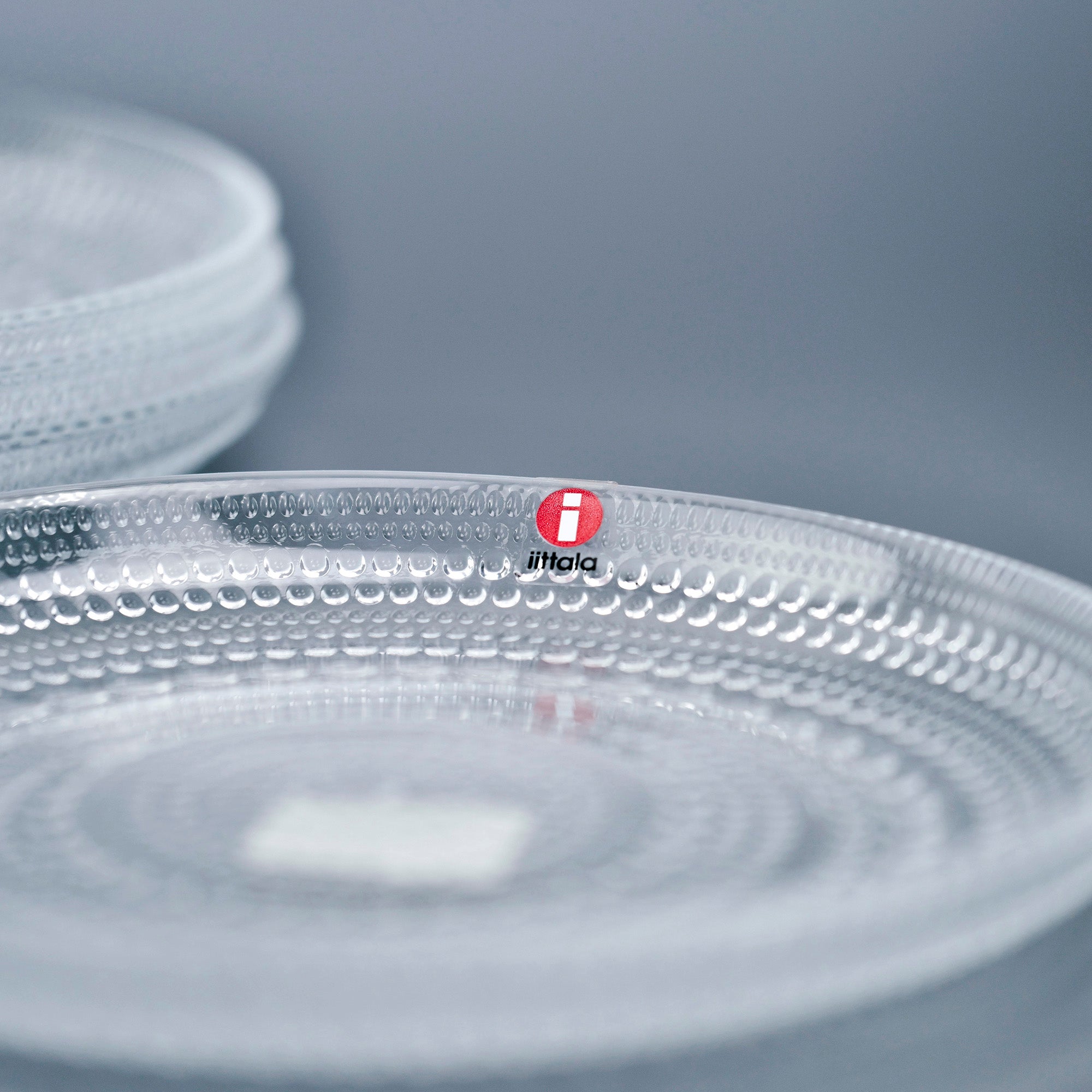 Iittala Kastehelmi 17cm Plates, Clear, Set of 4, Good Condition