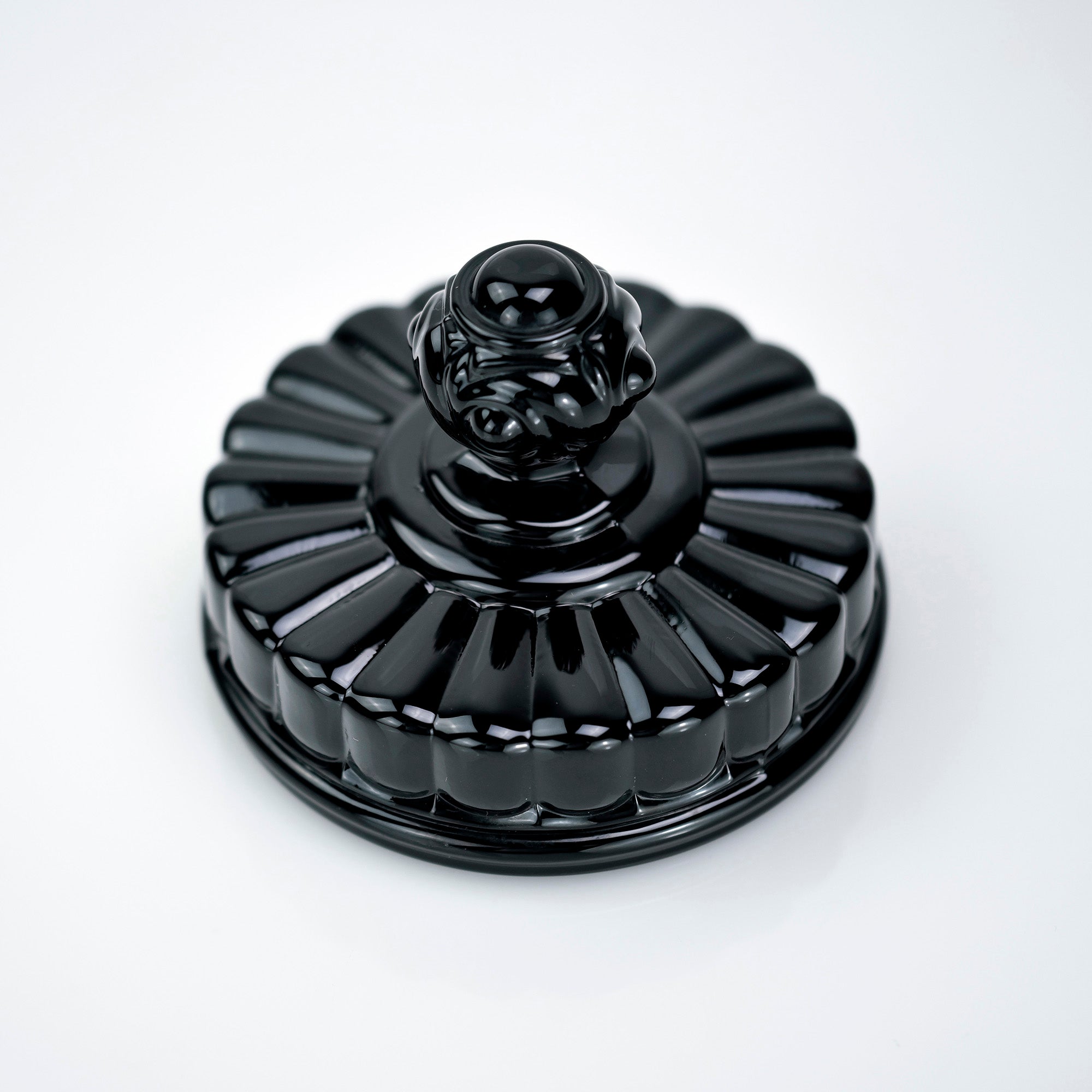 バカラ ルッセ Baccarat RUSSE ブラッククリスタル キャンディポット ボンボニエール 美品