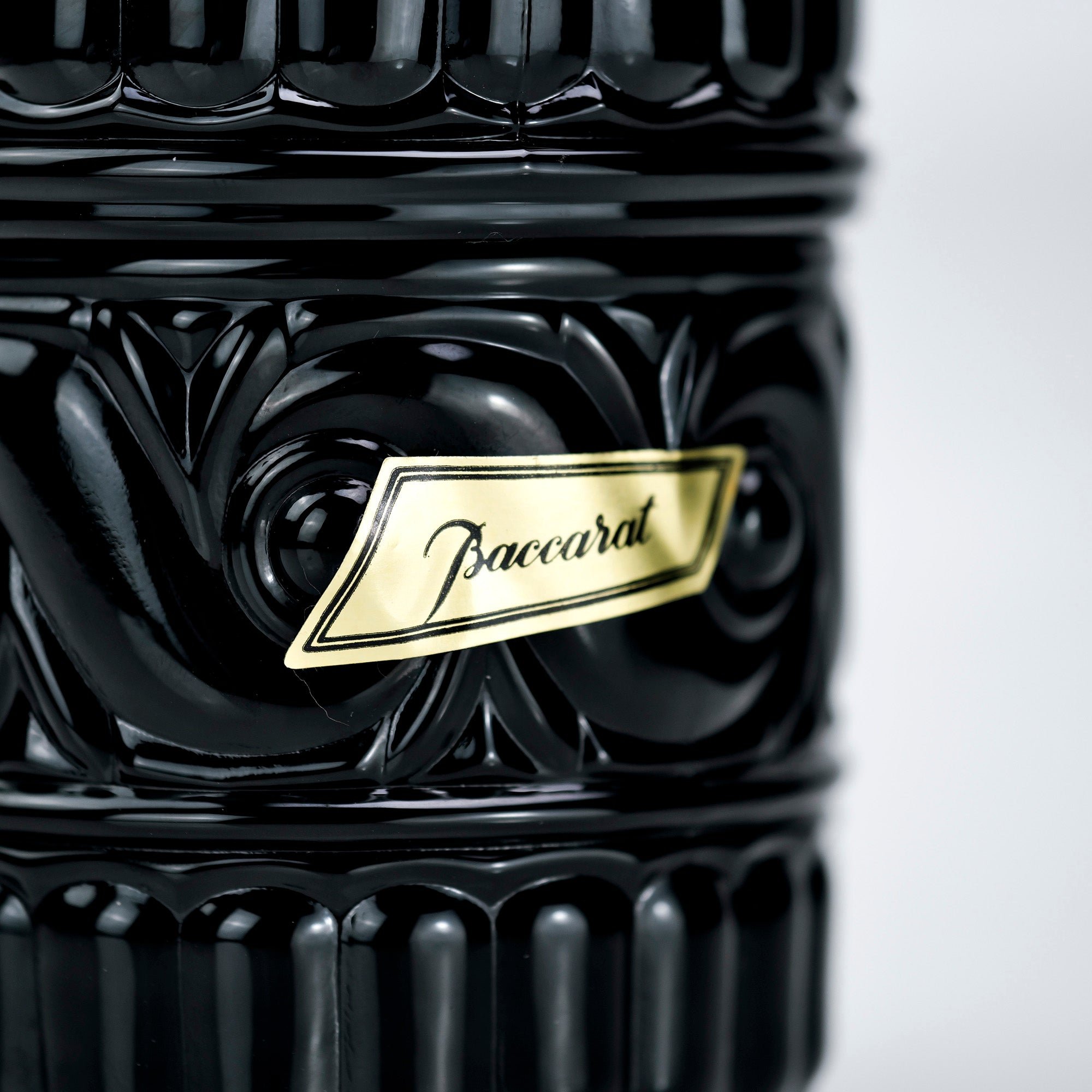 バカラ ルッセ Baccarat RUSSE ブラッククリスタル キャンディポット ボンボニエール 美品