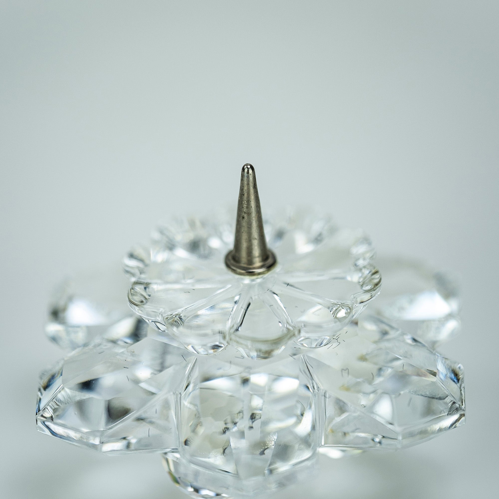 Swarovski Snowflake Candle Holder Set of 2 1989 Old Engraving Discontinued