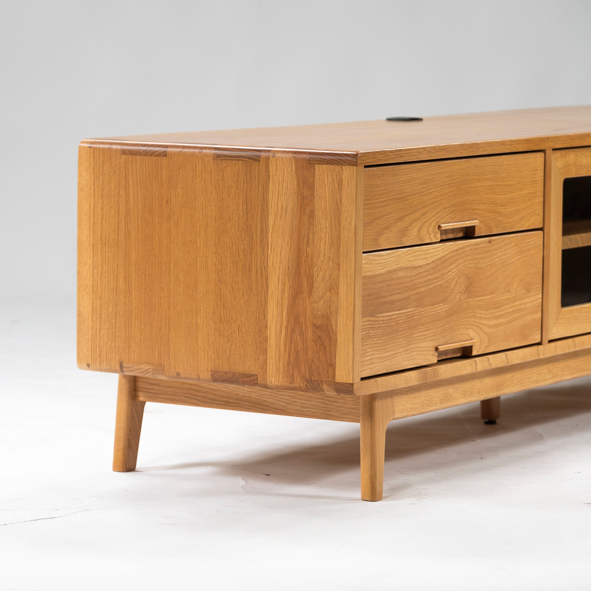 IDC Otsuka TV board, Kiritsu Mokko Nordy TV board w164, oak wood, solid wood, living room storage, storage furniture, low board, flap door