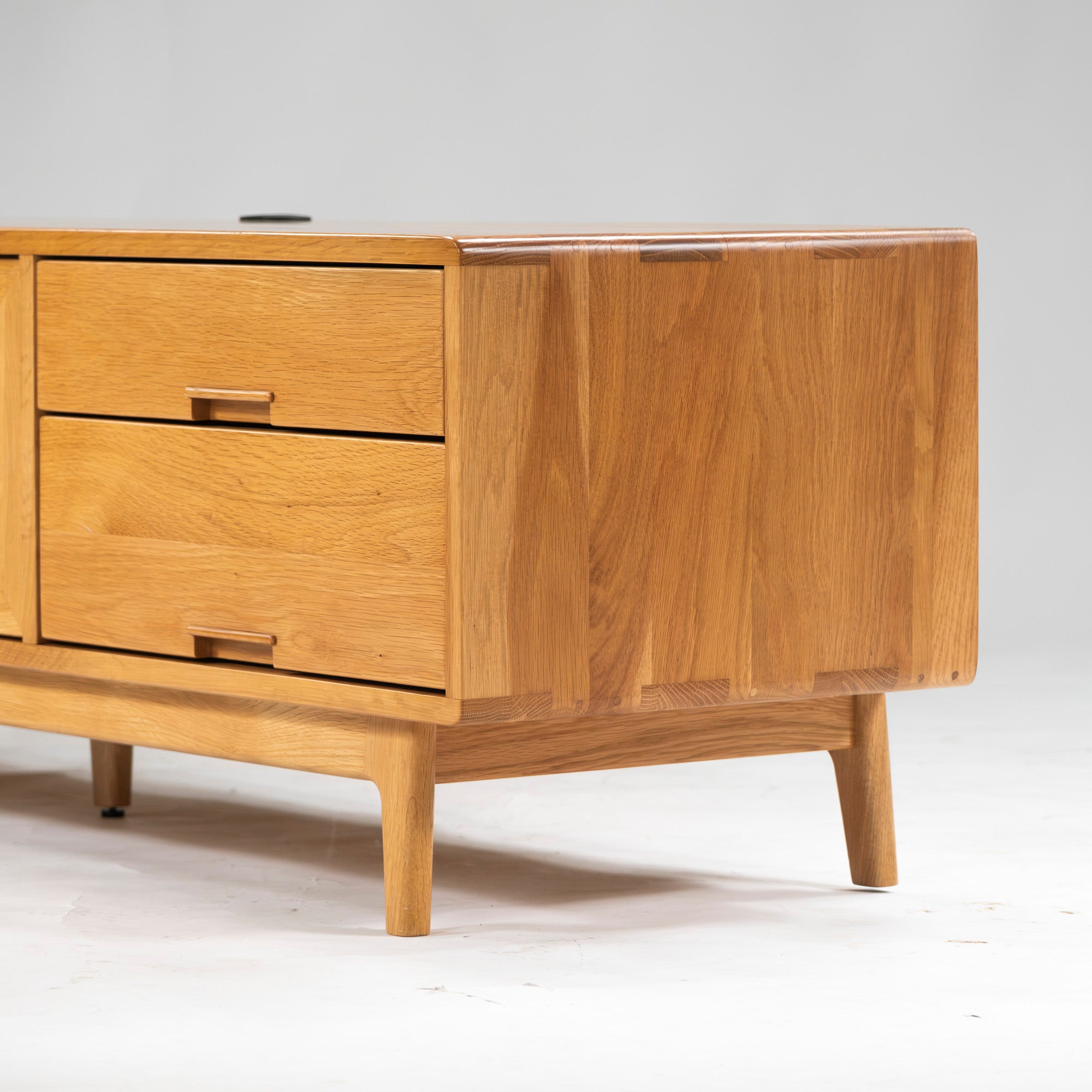 IDC Otsuka TV board, Kiritsu Mokko Nordy TV board w164, oak wood, solid wood, living room storage, storage furniture, low board, flap door