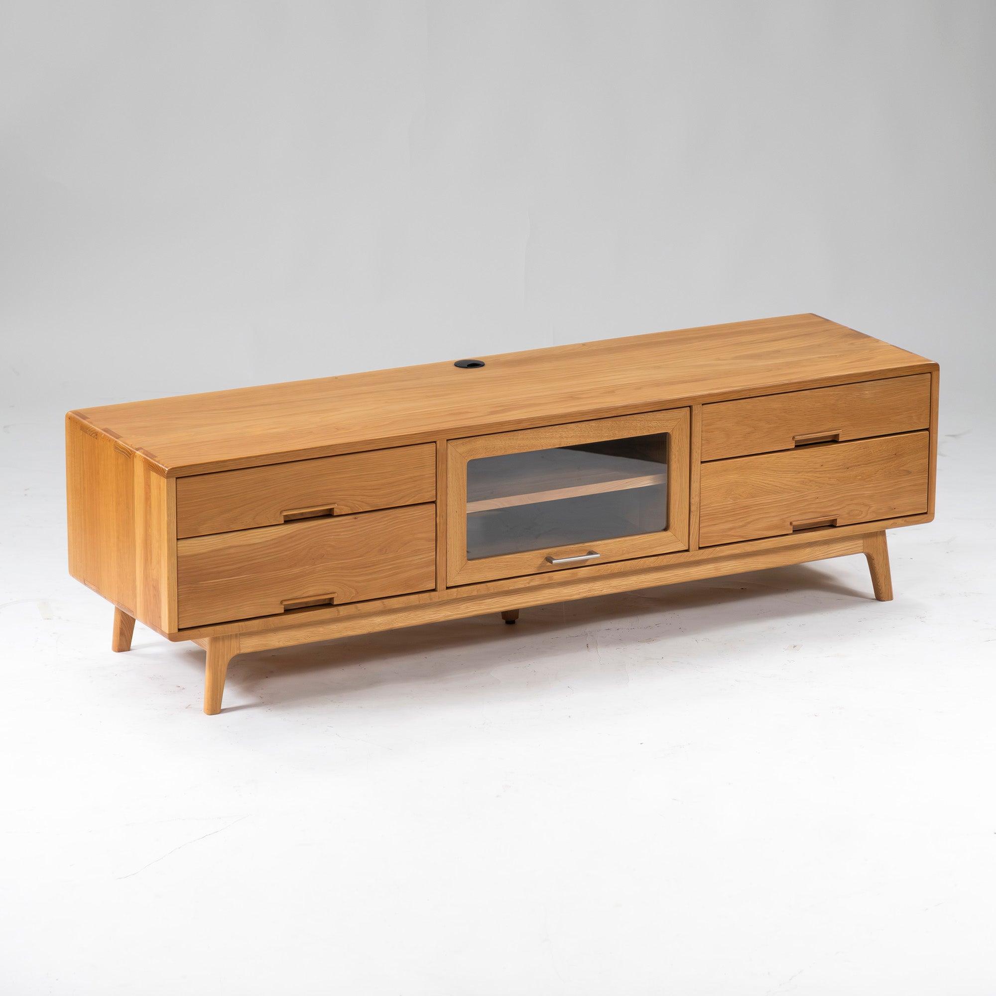 IDC Otsuka TV board, Kiritsu Mokko Nordy TV board w164, oak wood, solid wood, living room storage, storage furniture, low board, flap door