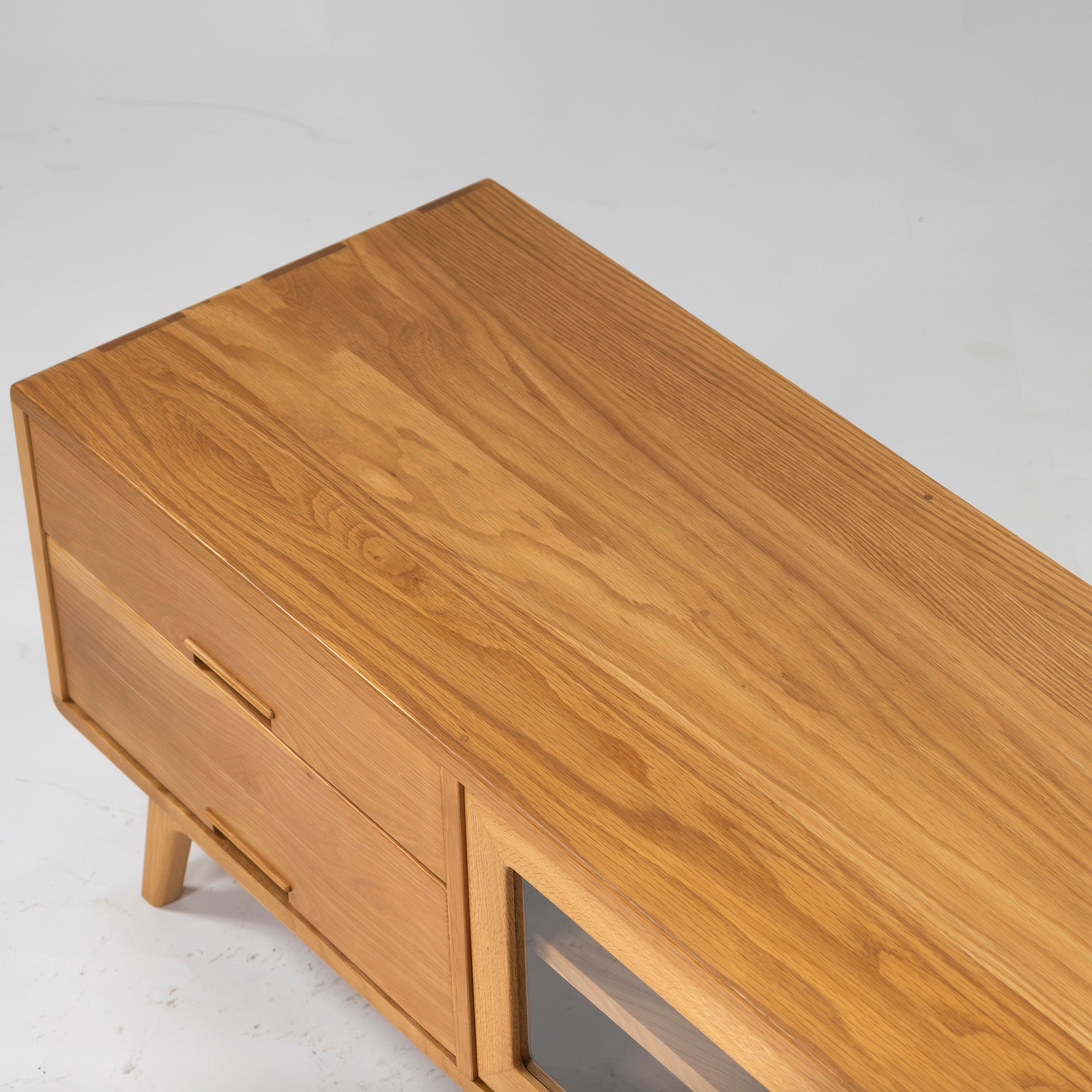 IDC Otsuka TV board, Kiritsu Mokko Nordy TV board w164, oak wood, solid wood, living room storage, storage furniture, low board, flap door