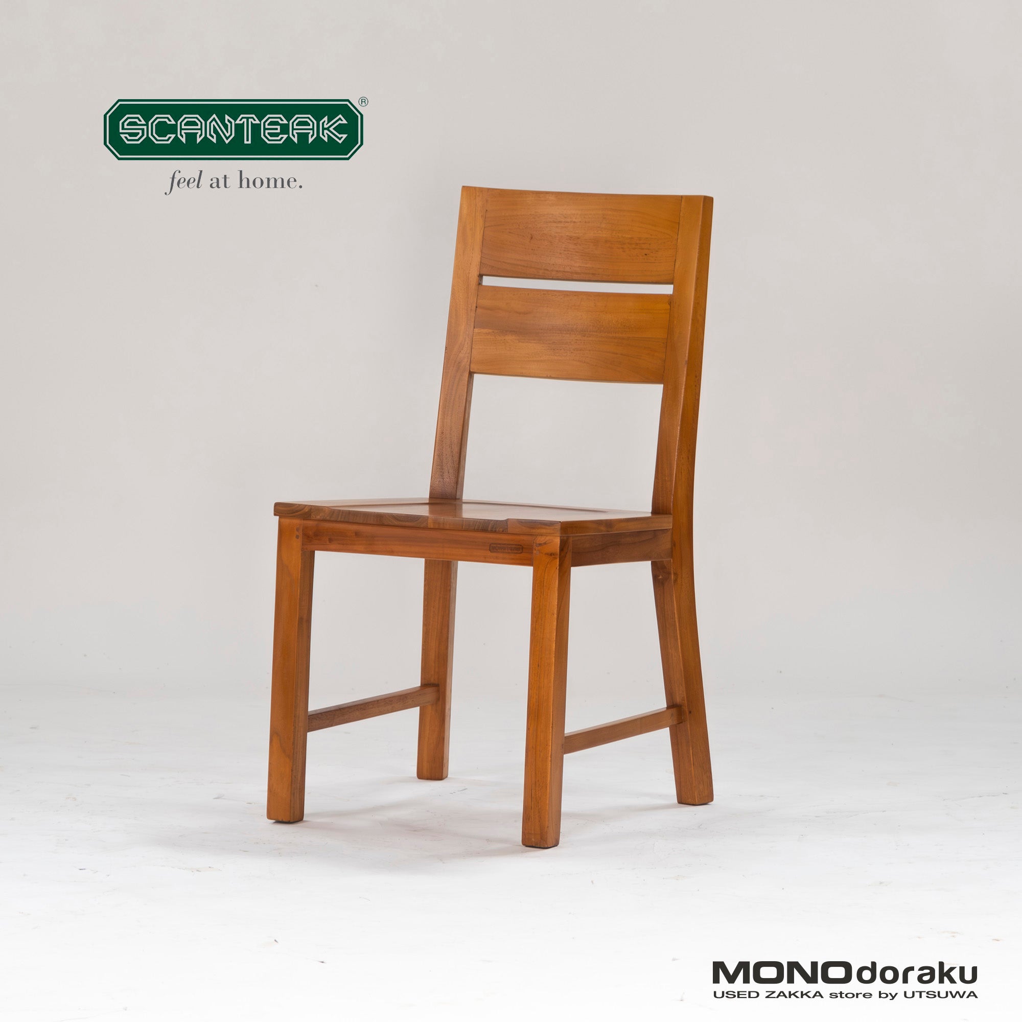 Scantique Dining Chair SCANTEAK PACIFIC Dining Chair Solid Teak (1) Natural Modern Simple Nordic