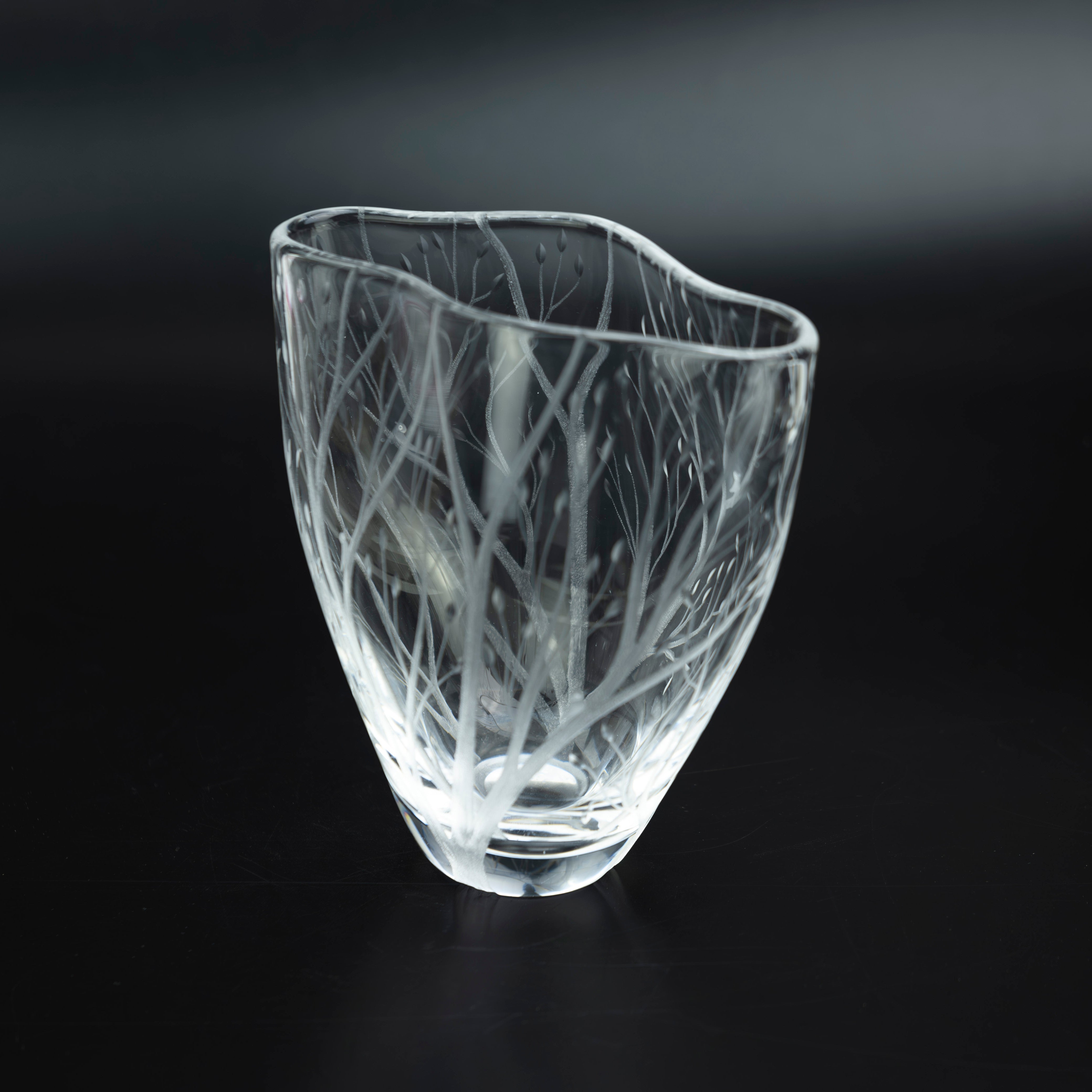 Kosta Boda Vicke Lindstrand Crystal Flower Vase 1960s