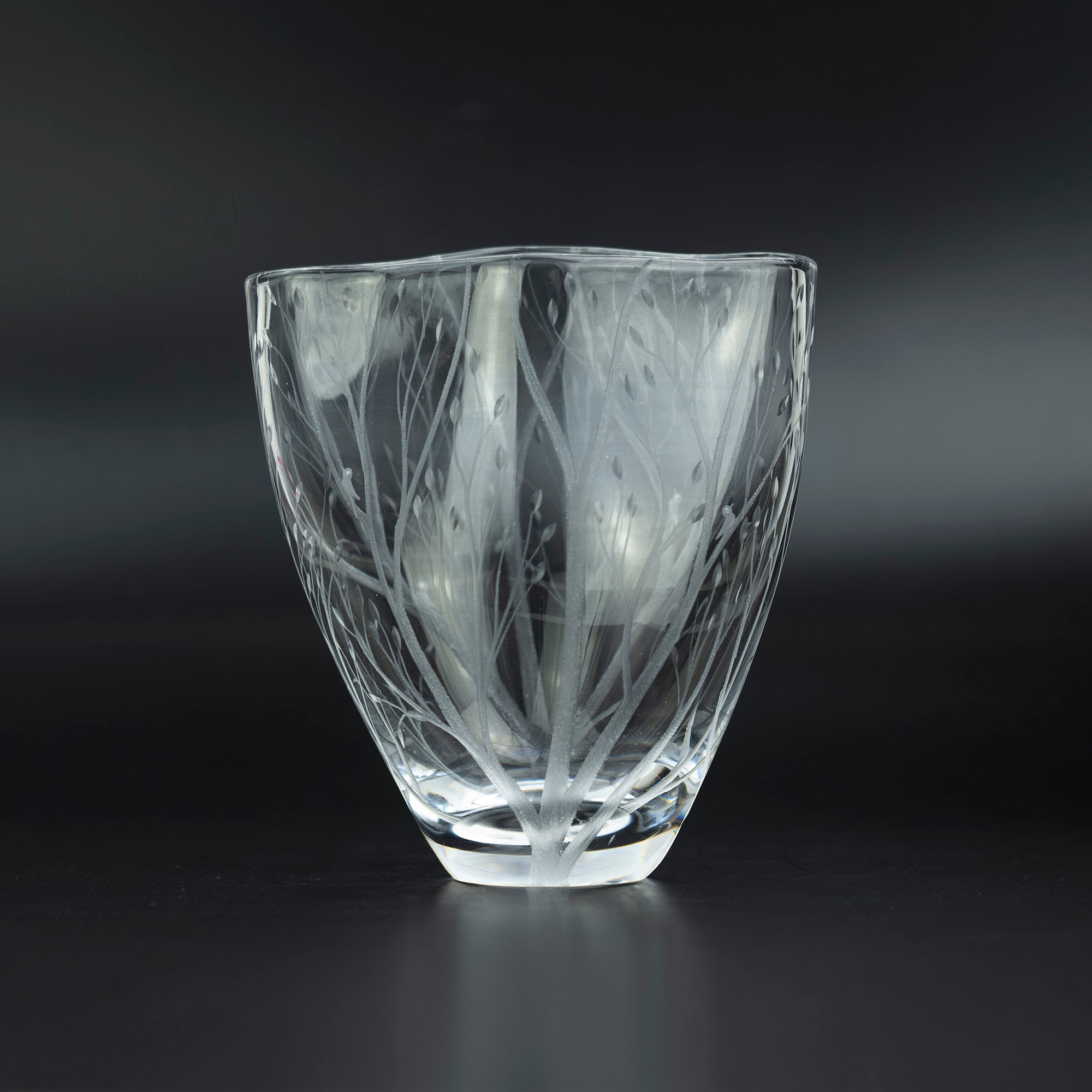Kosta Boda Vicke Lindstrand Crystal Flower Vase 1960s