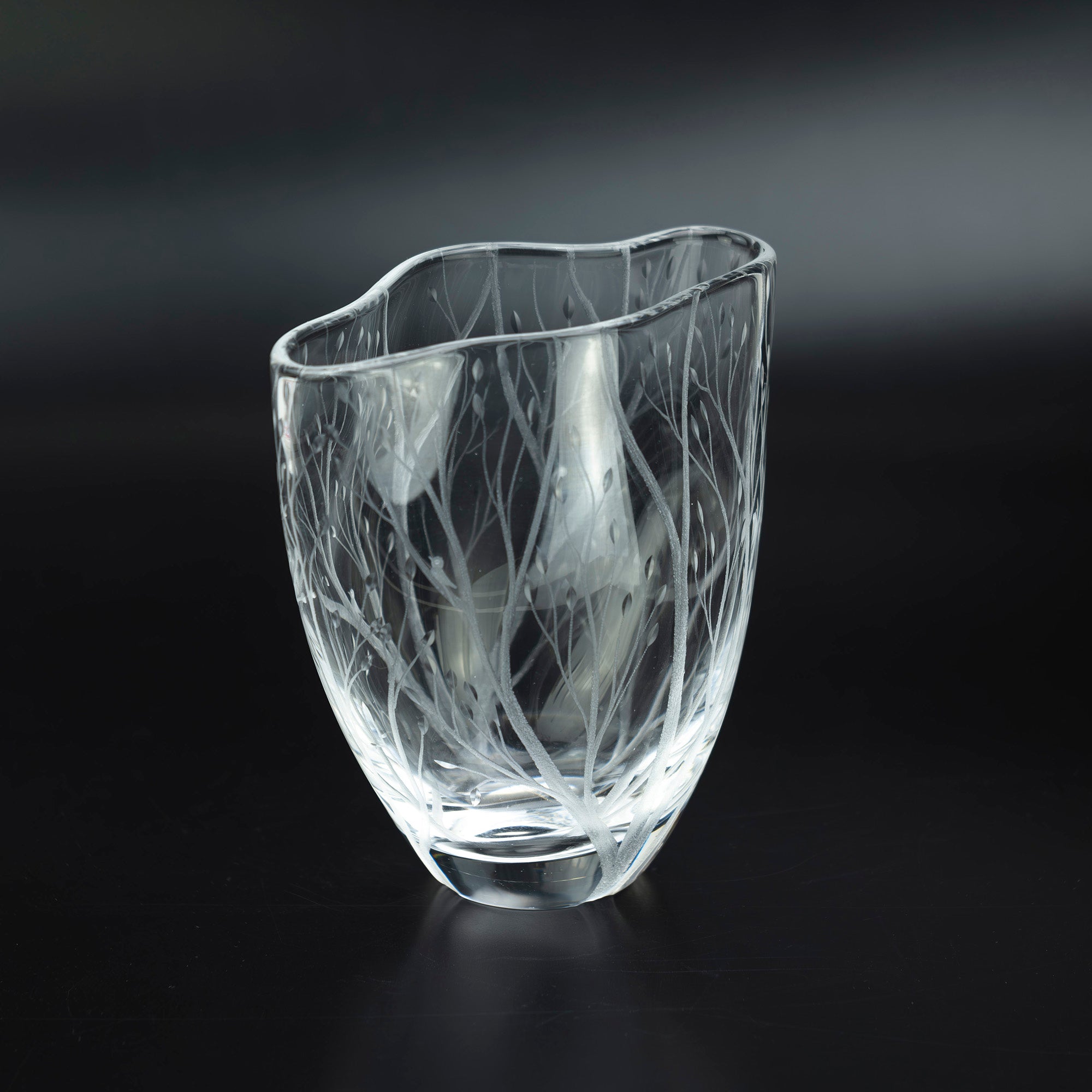 Kosta Boda Vicke Lindstrand Crystal Flower Vase 1960s