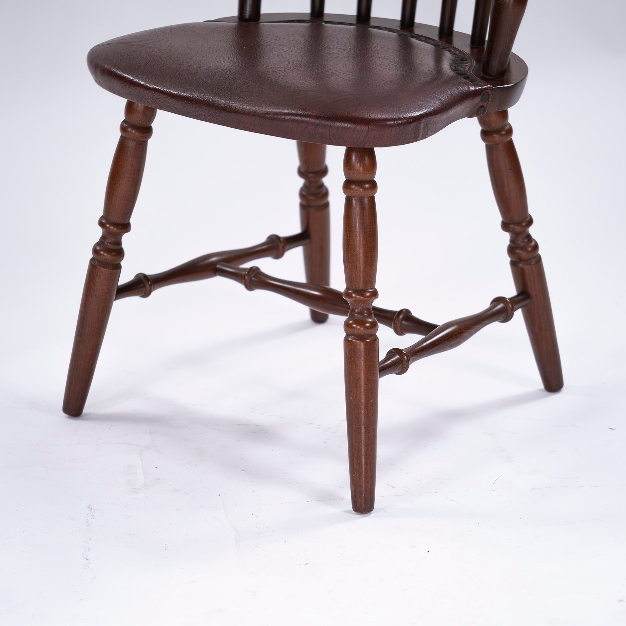 Hida Furniture WINDS Taihei Dining Chair Beech Wood Beech Wood Synthetic Leather Upholstery British Windsor Style Country Style Classic Design