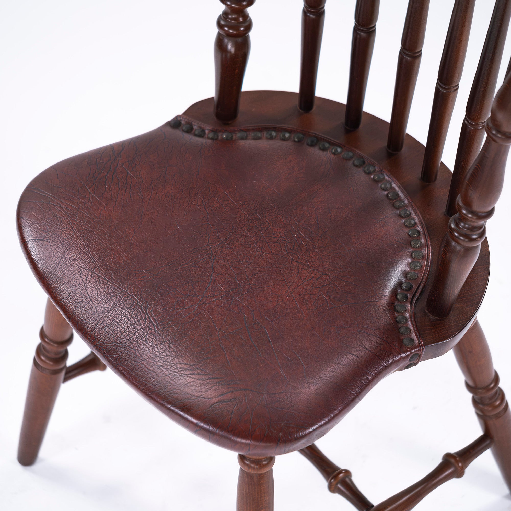 Hida Furniture WINDS Taihei Dining Chair Beech Wood Beech Wood Synthetic Leather Upholstery British Windsor Style Country Style Classic Design