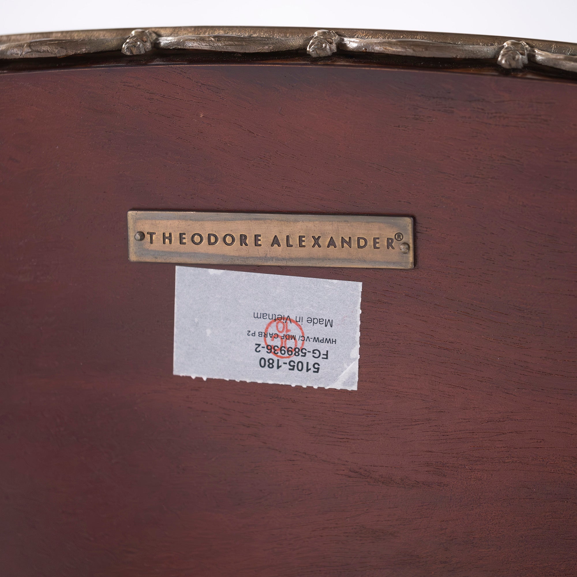 THEODORE ALEXANDER Center Table, Cocktail Table, Mahogany, Brass, Maitland Smith, Living Table