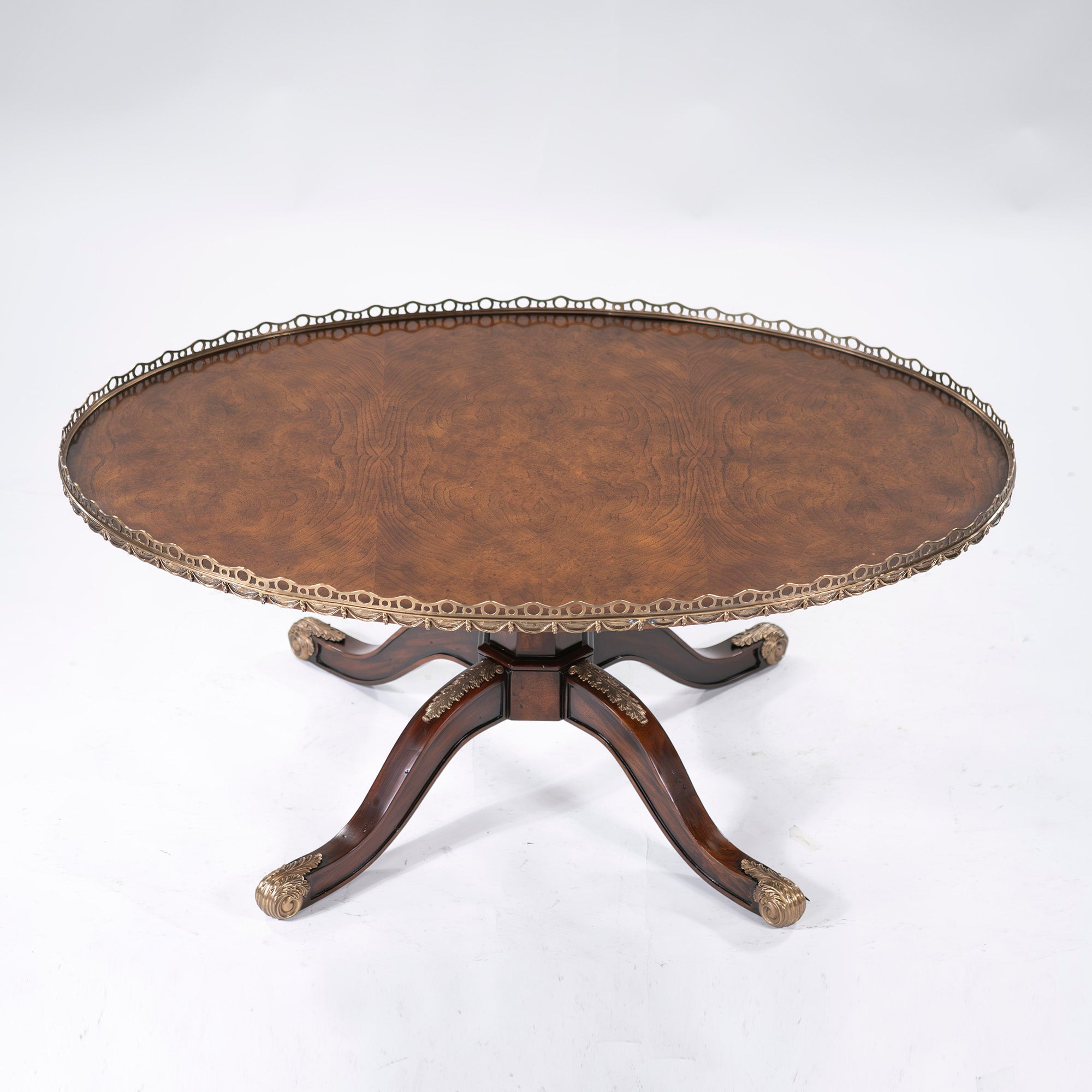 THEODORE ALEXANDER Center Table, Cocktail Table, Mahogany, Brass, Maitland Smith, Living Table