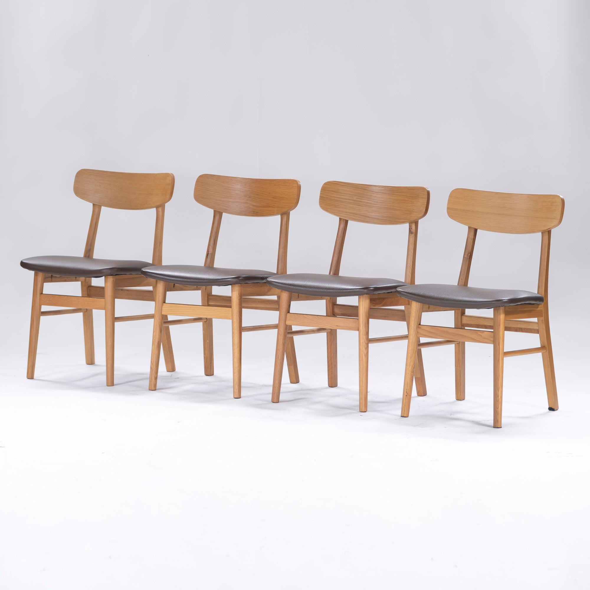 Dining 5-piece set by Okawa Furniture, Milka, Oak wood ◆Delivery area limited◆ Natural modern Scandinavian design Simple dining table