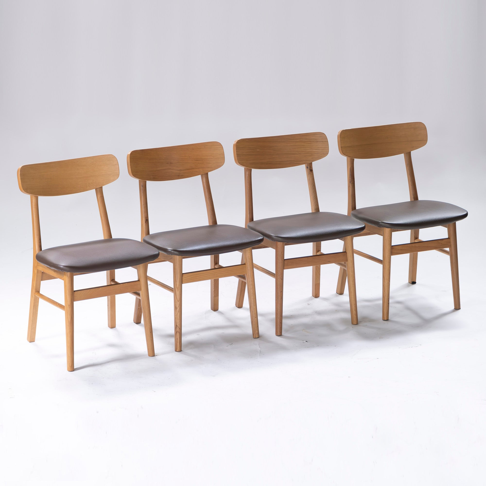 Dining 5-piece set by Okawa Furniture, Milka, Oak wood ◆Delivery area limited◆ Natural modern Scandinavian design Simple dining table