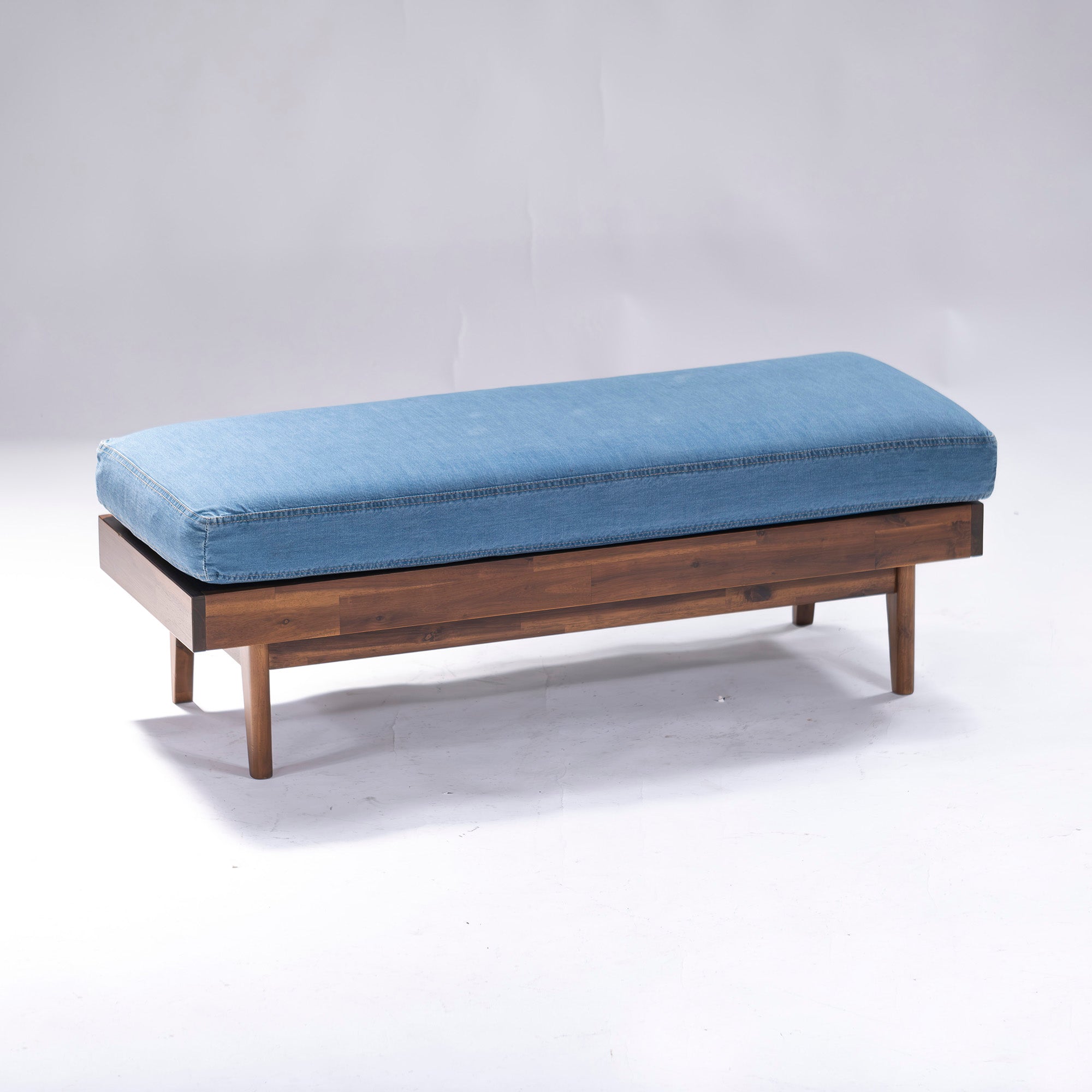 Unico Dining Bench unico SWELLA Bench w120 Denim Acacia Wood Bench 2P Sofa Covering West Coast Cafe