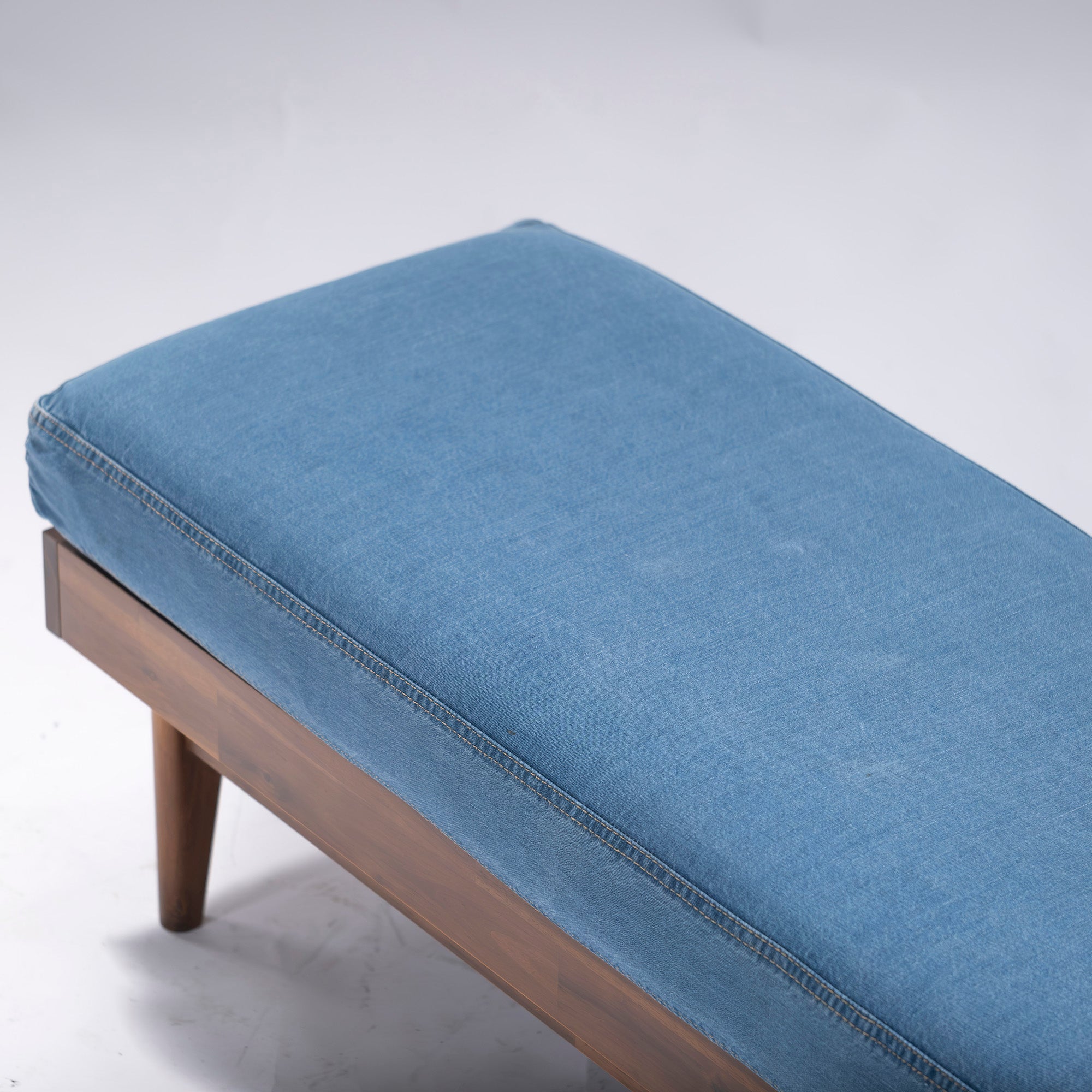 Unico Dining Bench unico SWELLA Bench w120 Denim Acacia Wood Bench 2P Sofa Covering West Coast Cafe