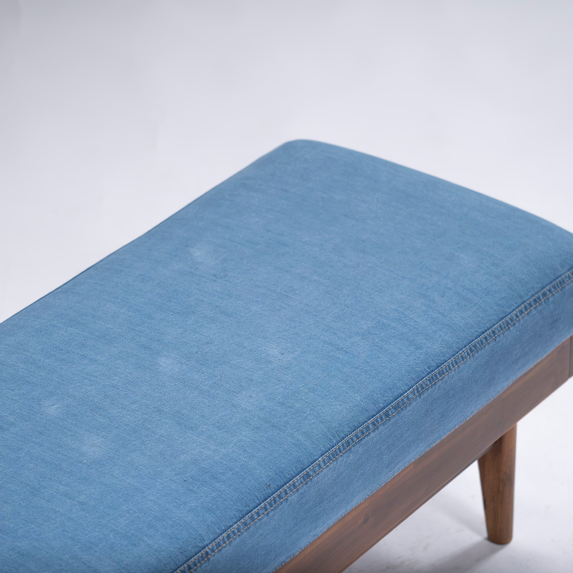 Unico Dining Bench unico SWELLA Bench w120 Denim Acacia Wood Bench 2P Sofa Covering West Coast Cafe