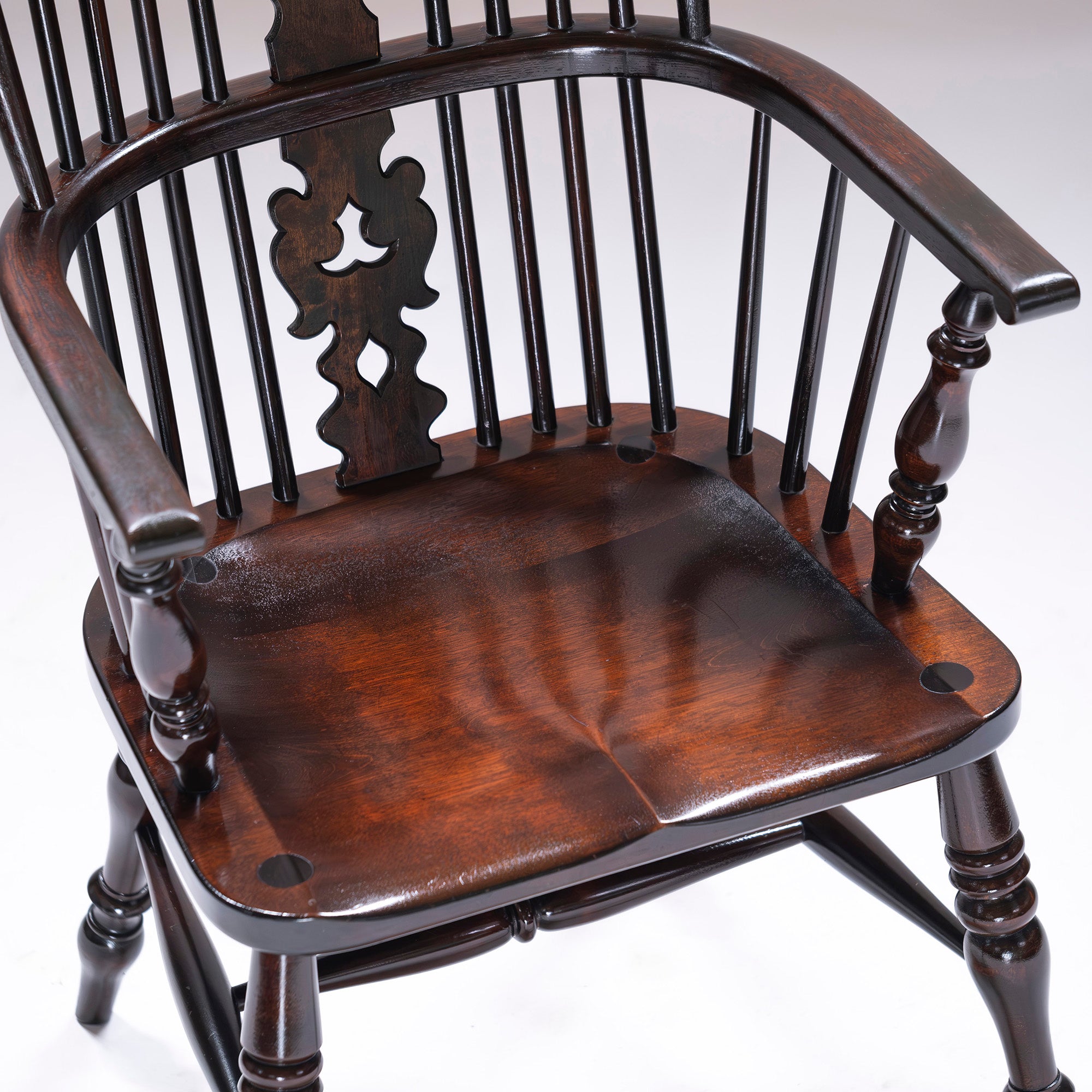 Lounge chair Matsumoto Mingei Furniture #44A type Windsor chair (1) Mizumezakura wood Oak wood Dining chair Armchair