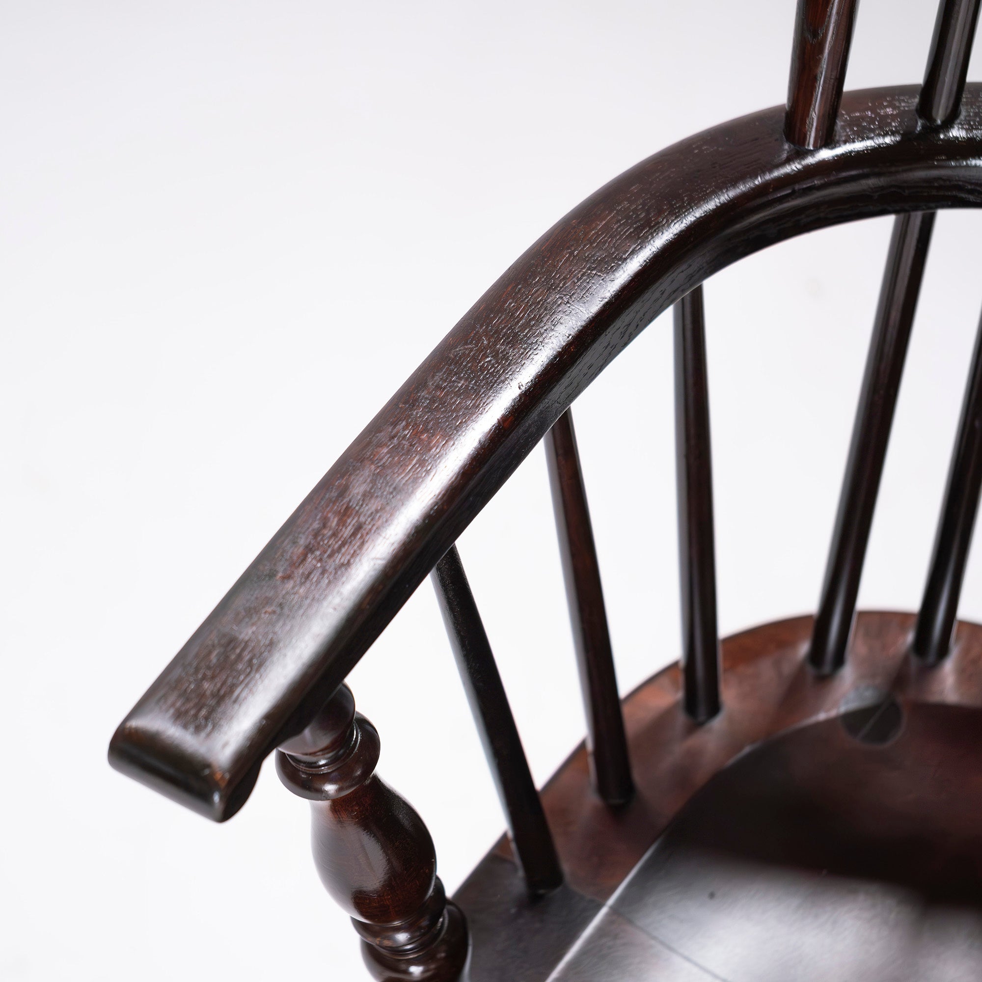 Lounge chair Matsumoto Mingei Furniture #44A type Windsor chair (3) Mizumezakura wood Oak wood Dining chair Armchair