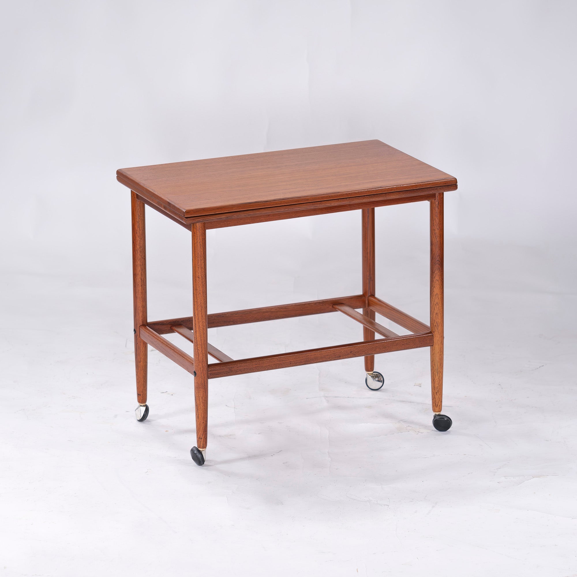 Side table, Nordic vintage, Danish, trolley table, teak, butterfly table, extension table, extendable top
