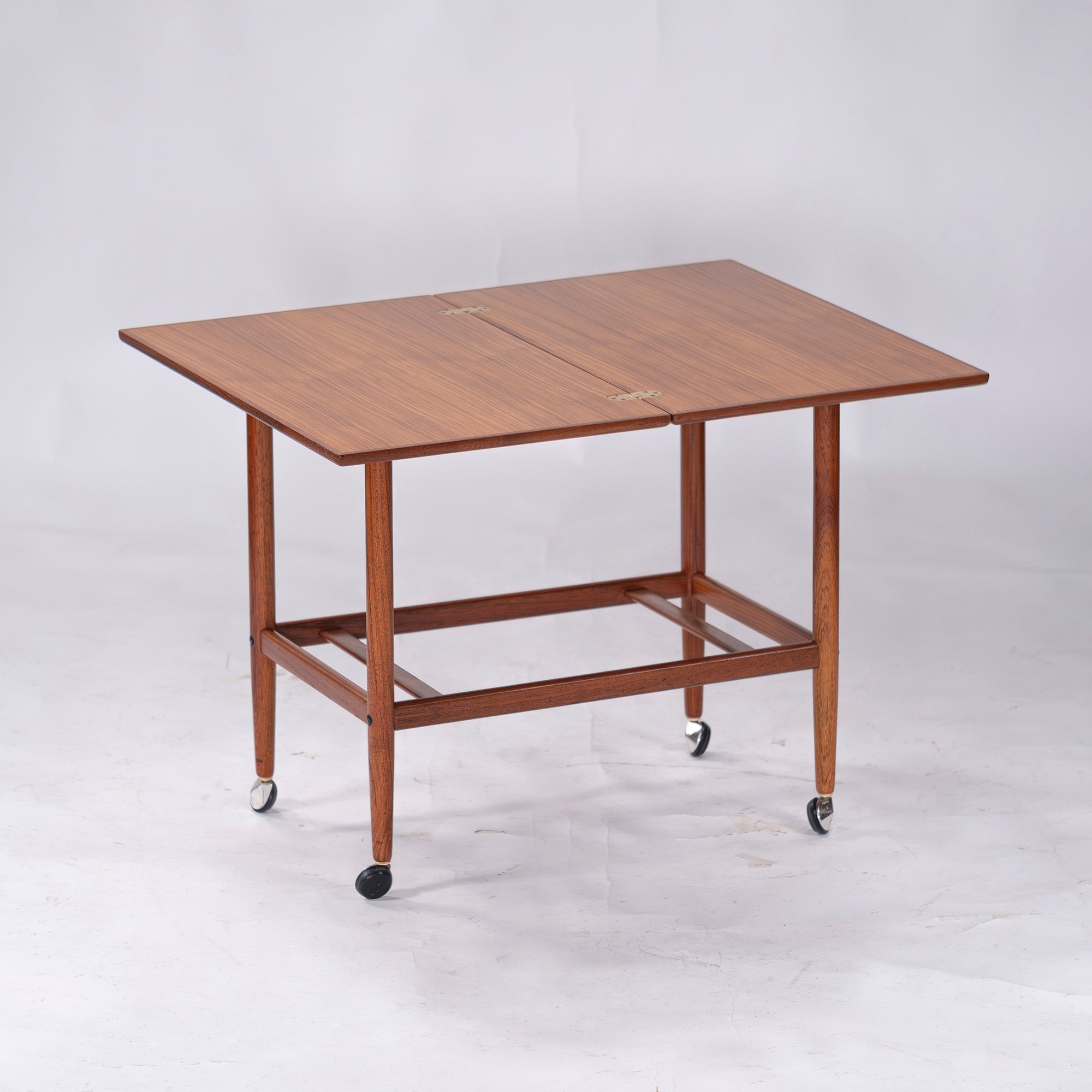 Side table, Nordic vintage, Danish, trolley table, teak, butterfly table, extension table, extendable top