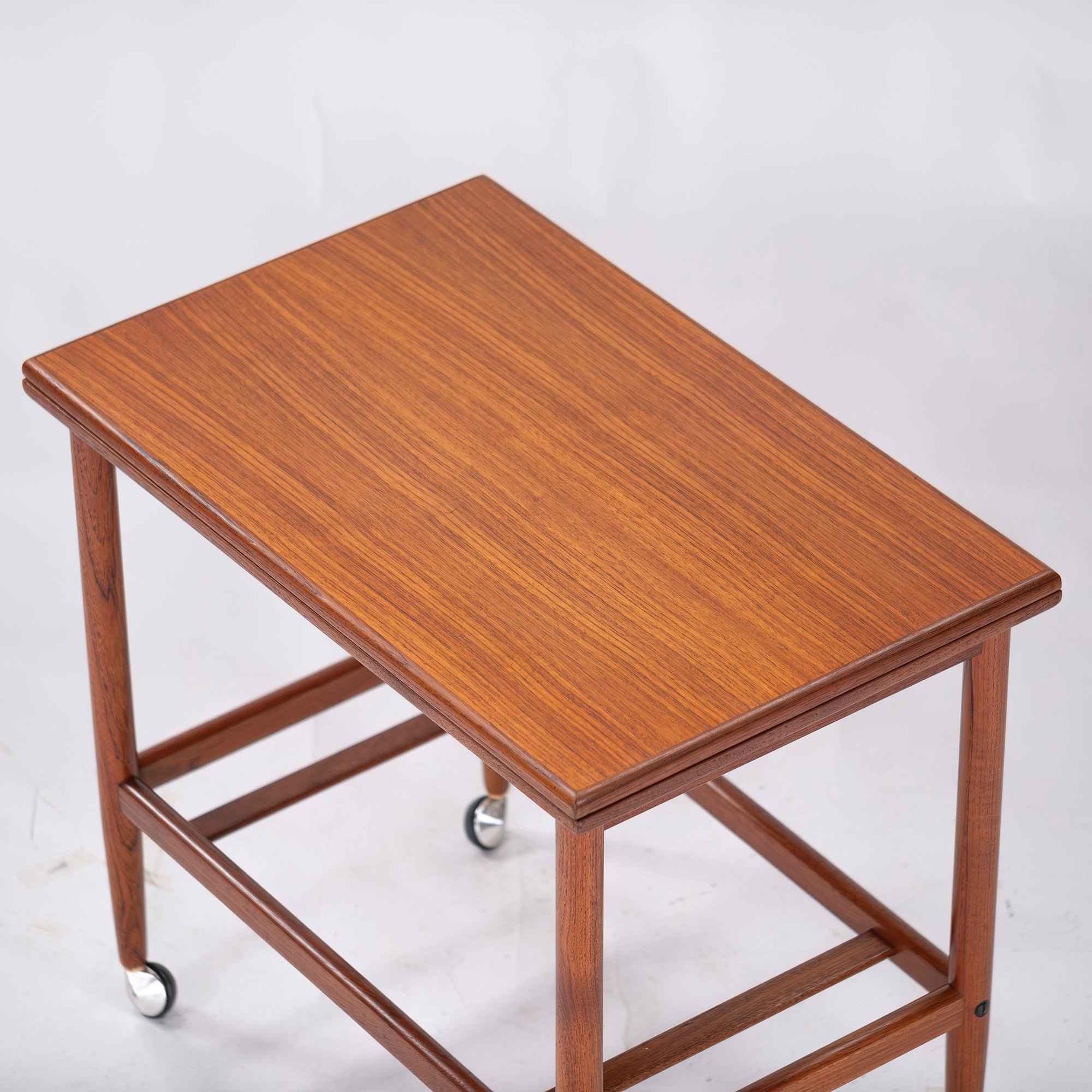 Side table, Nordic vintage, Danish, trolley table, teak, butterfly table, extension table, extendable top