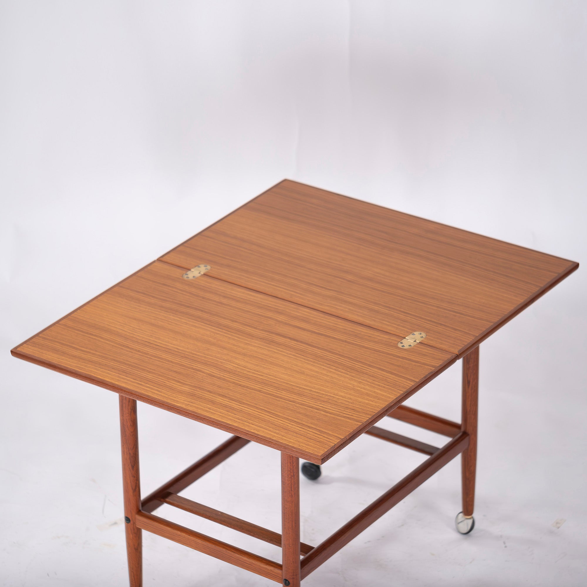 Side table, Nordic vintage, Danish, trolley table, teak, butterfly table, extension table, extendable top