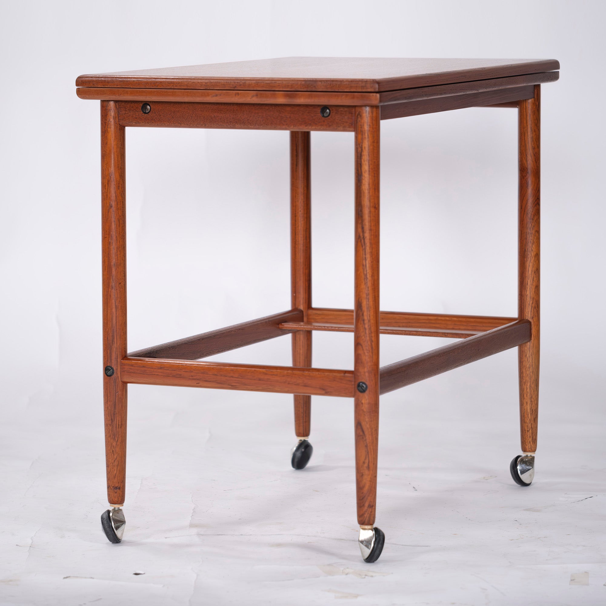 Side table, Nordic vintage, Danish, trolley table, teak, butterfly table, extension table, extendable top