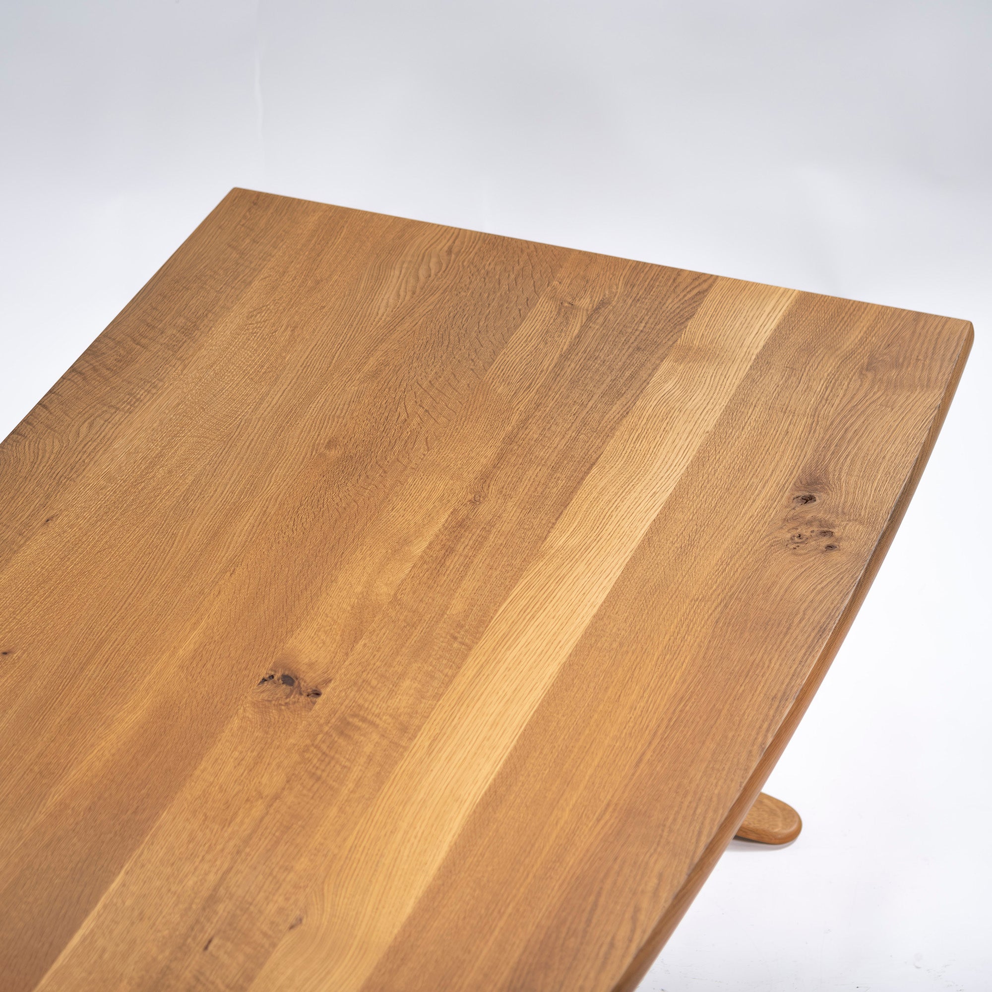 Dining table Hida Sangyo Woodpecker Words of the Forest SN384 Living room table w160 One-sided R-shaped tabletop Oak wood Oil finish Japanese modern