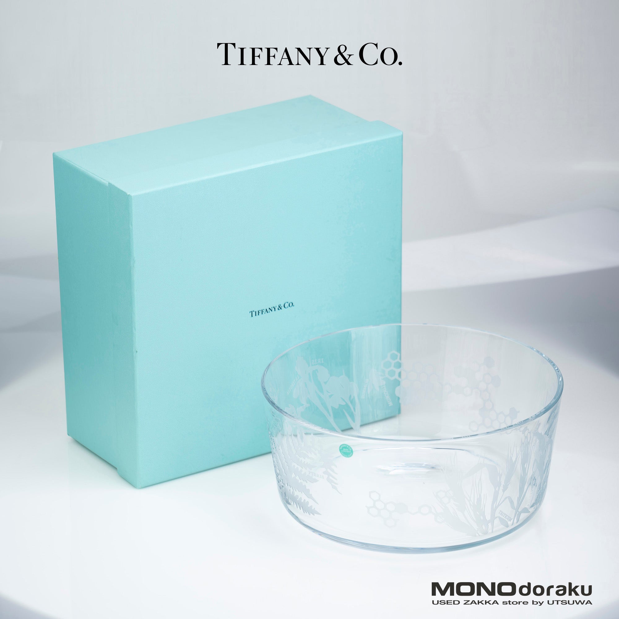 Tiffany Flora & Fauna TIFFANY & CO. FLORA & FAUNA Mouth-blown crystal glass bowl tableware