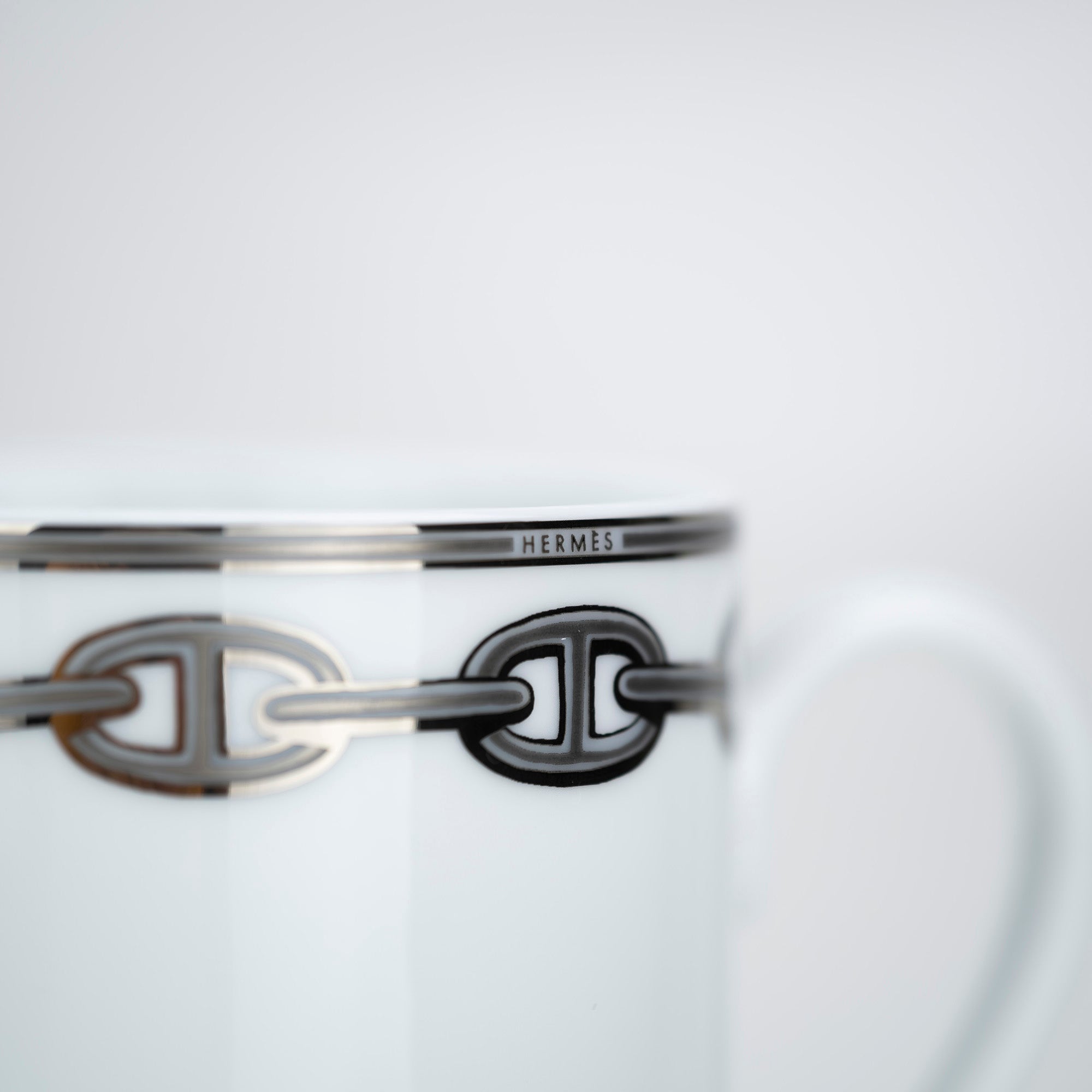 HERMES Chaine d'ancre platinum mug in good condition