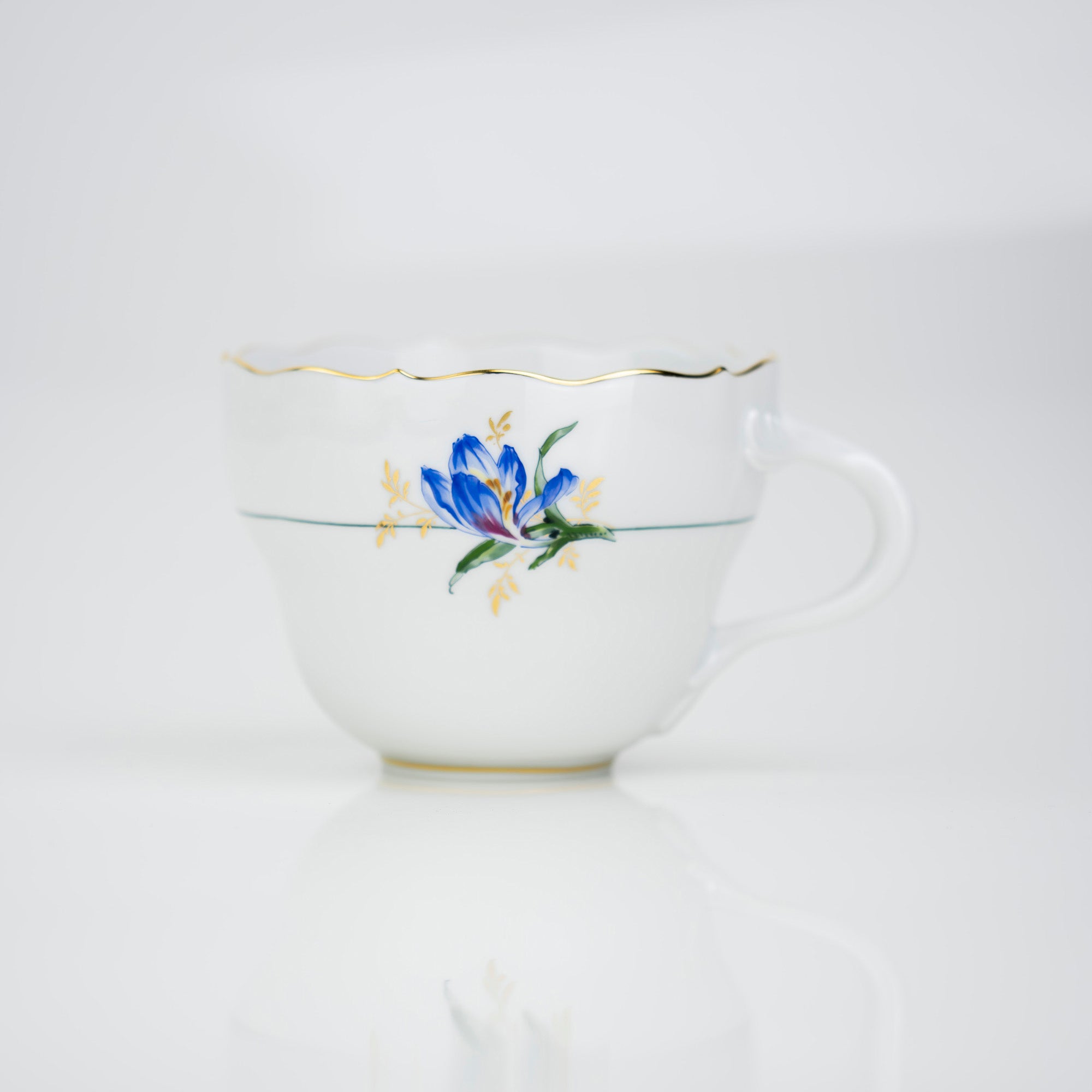 マイセン MEISSEN ベーシックフラワー 一つ花 クロッカス 金彩 カップ&ソーサー(2)