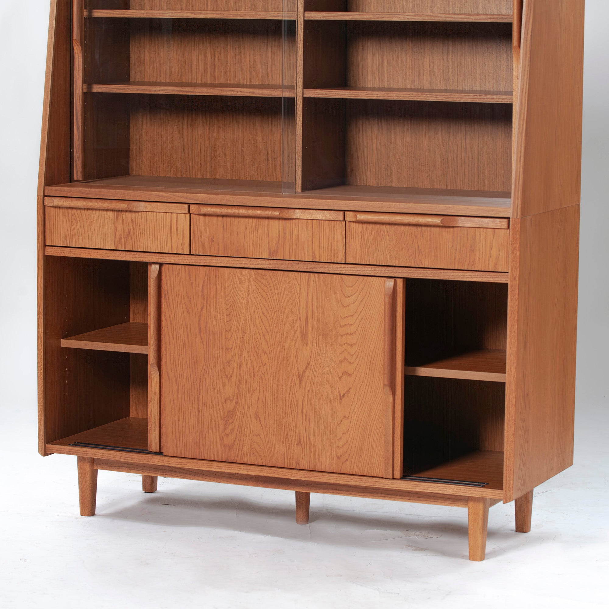 Cabinet Unico TOVE Cupboard Oak wood W120 Nordic vintage style Kitchen storage Living room storage