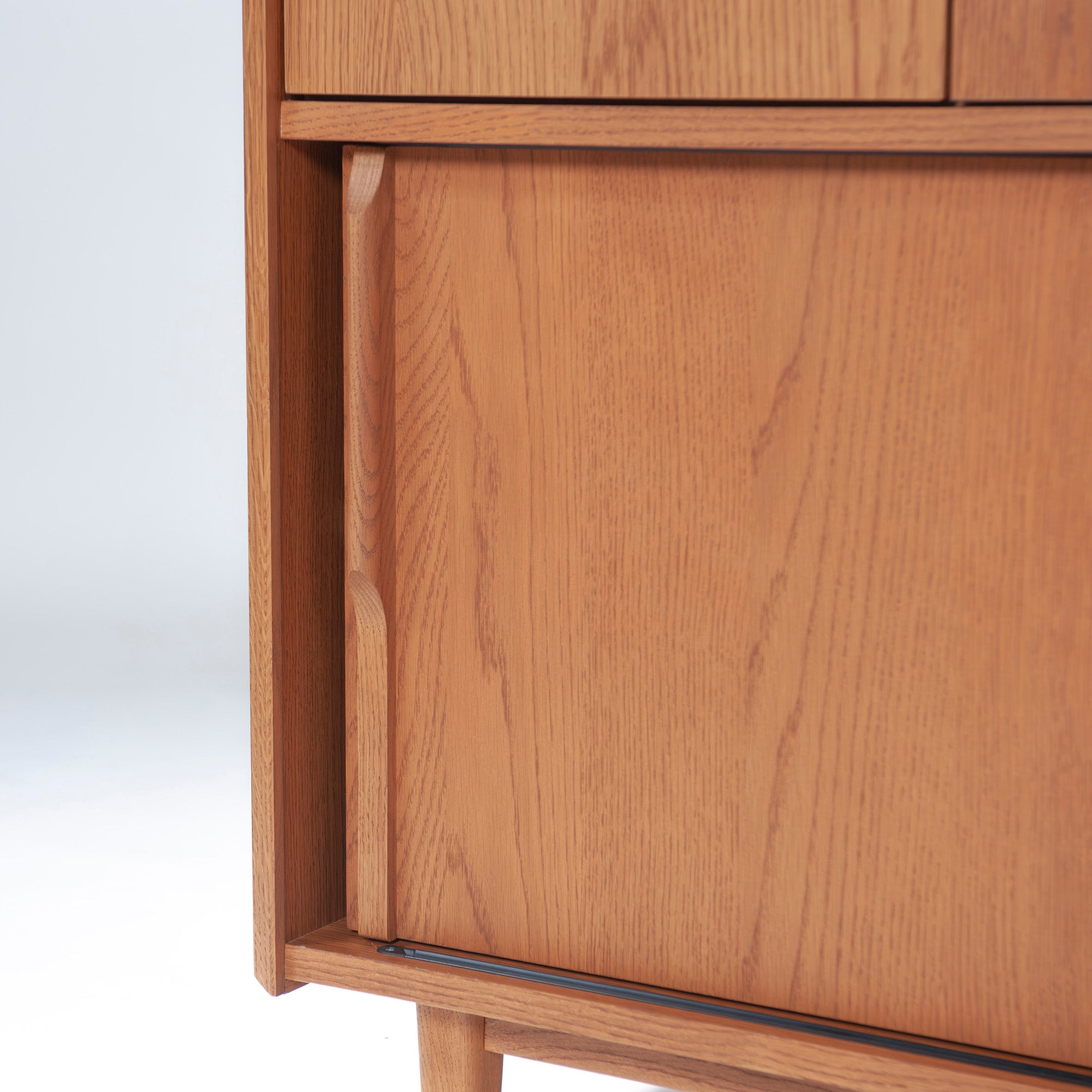 Cabinet Unico TOVE Cupboard Oak wood W120 Nordic vintage style Kitchen storage Living room storage