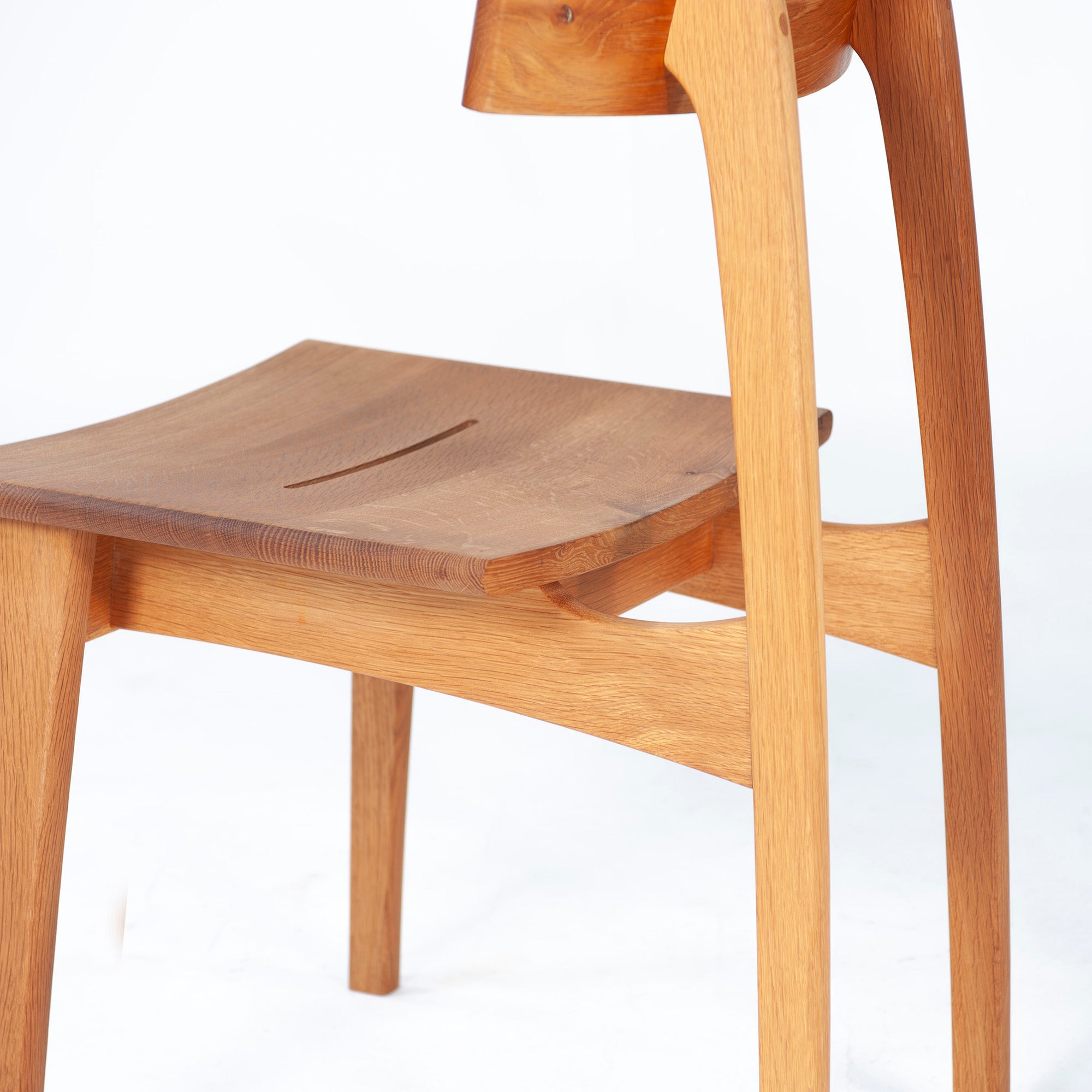 Dining chair Hida Sangyo Mori no Kotoba Wooden seat (1) White oak Solid wood Japanese modern Japanese style Woodpecker HIDA Toshimitsu Sasaki