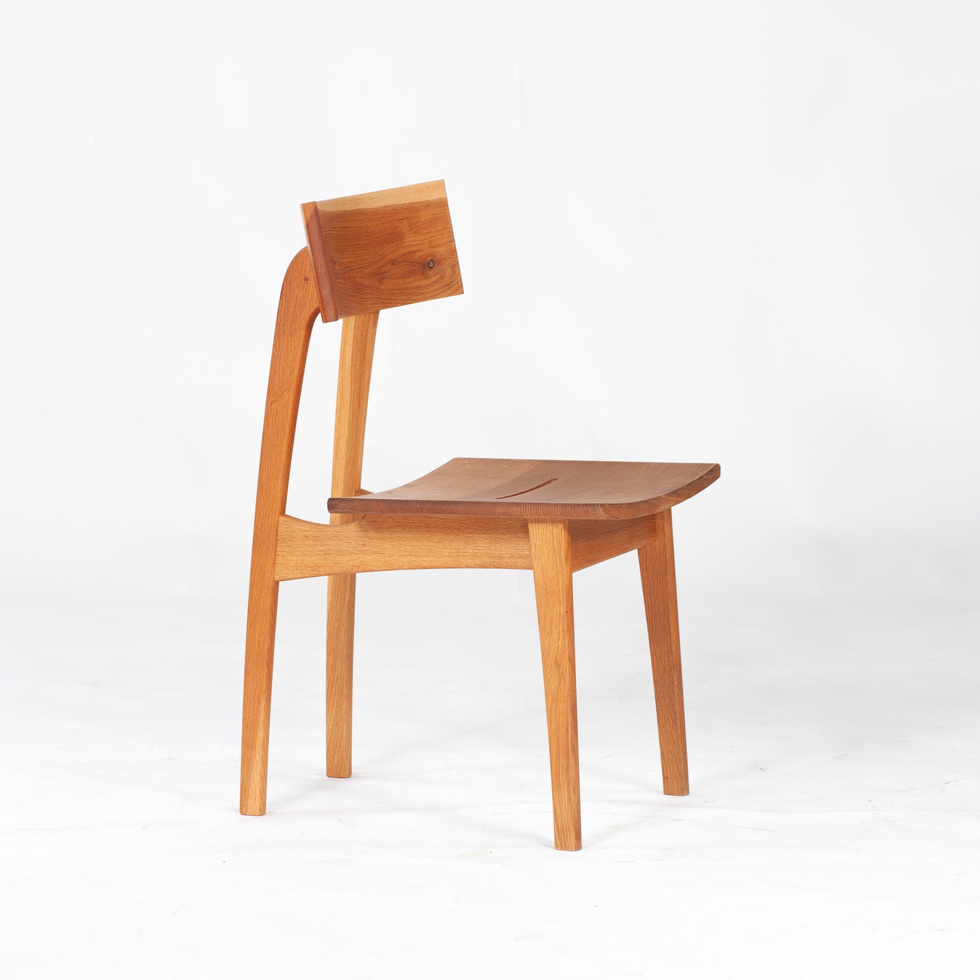 Dining chair Hida Sangyo Mori no Kotoba Wooden seat (1) White oak Solid wood Japanese modern Japanese style Woodpecker HIDA Toshimitsu Sasaki
