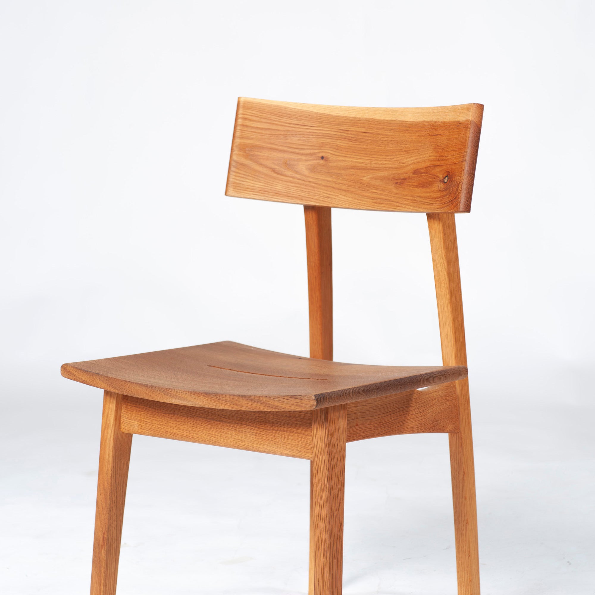 Dining chair Hida Sangyo Mori no Kotoba Wooden seat (1) White oak Solid wood Japanese modern Japanese style Woodpecker HIDA Toshimitsu Sasaki