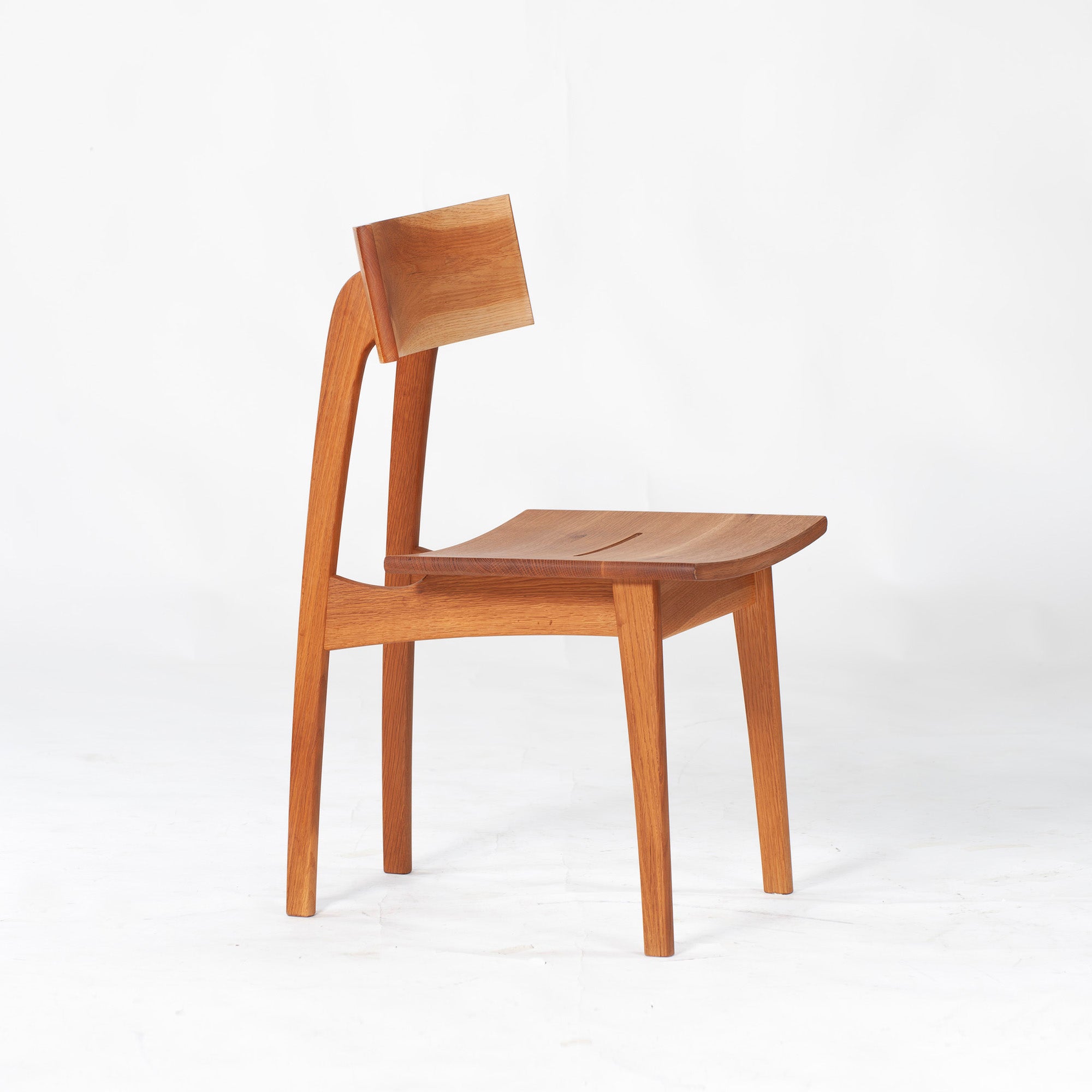 Dining chair Hida Sangyo Mori no Kotoba Wooden seat (2) White oak Solid wood Japanese modern Japanese style Woodpecker HIDA Toshimitsu Sasaki